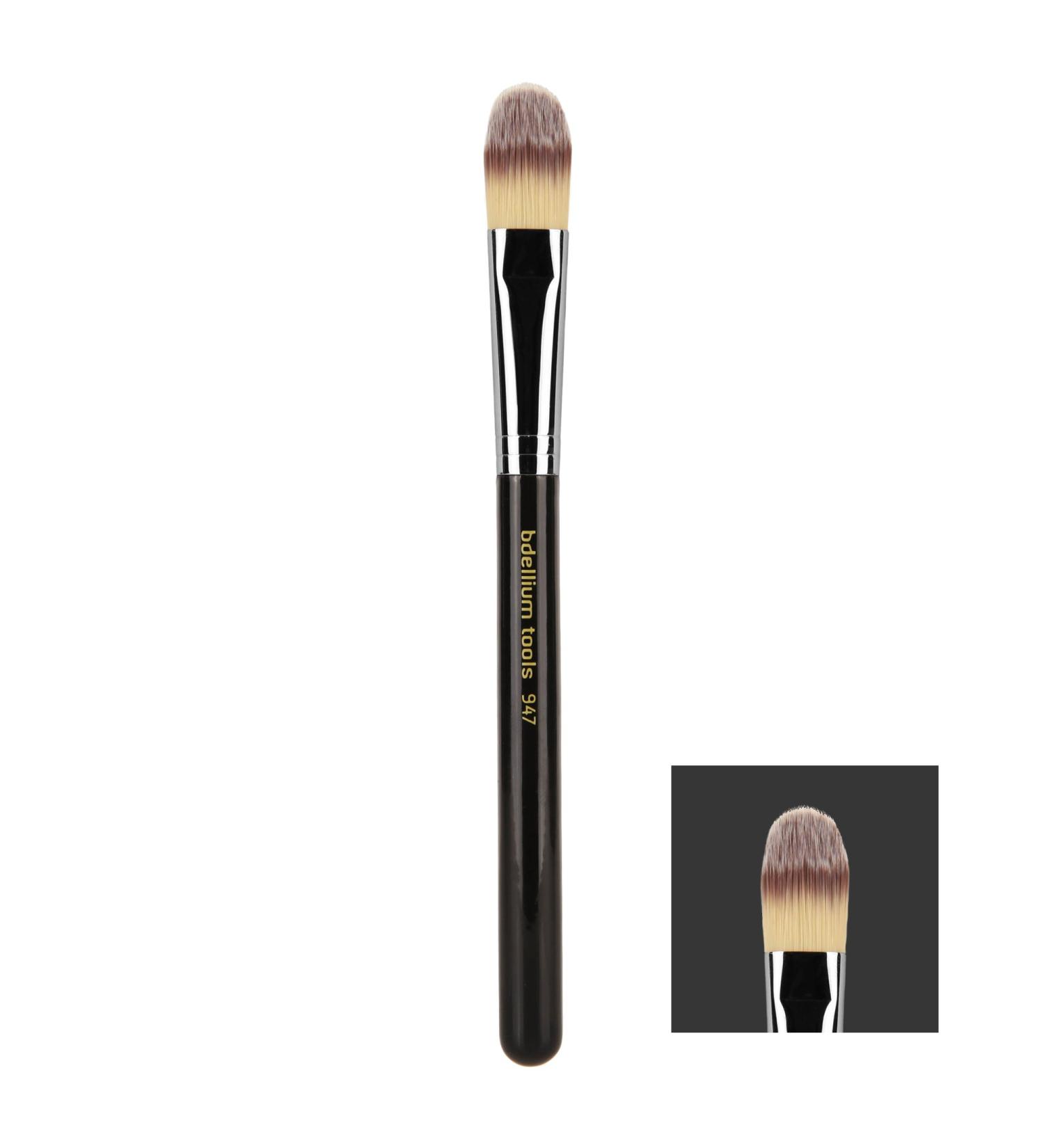 Bdellium Tools Maestro Series 947 Small Foundation Brush - Soft Synthetic Fibers for Smooth Finish | Professional Makeup Brush (Black 1pc - Buy Online on GoSupps.com