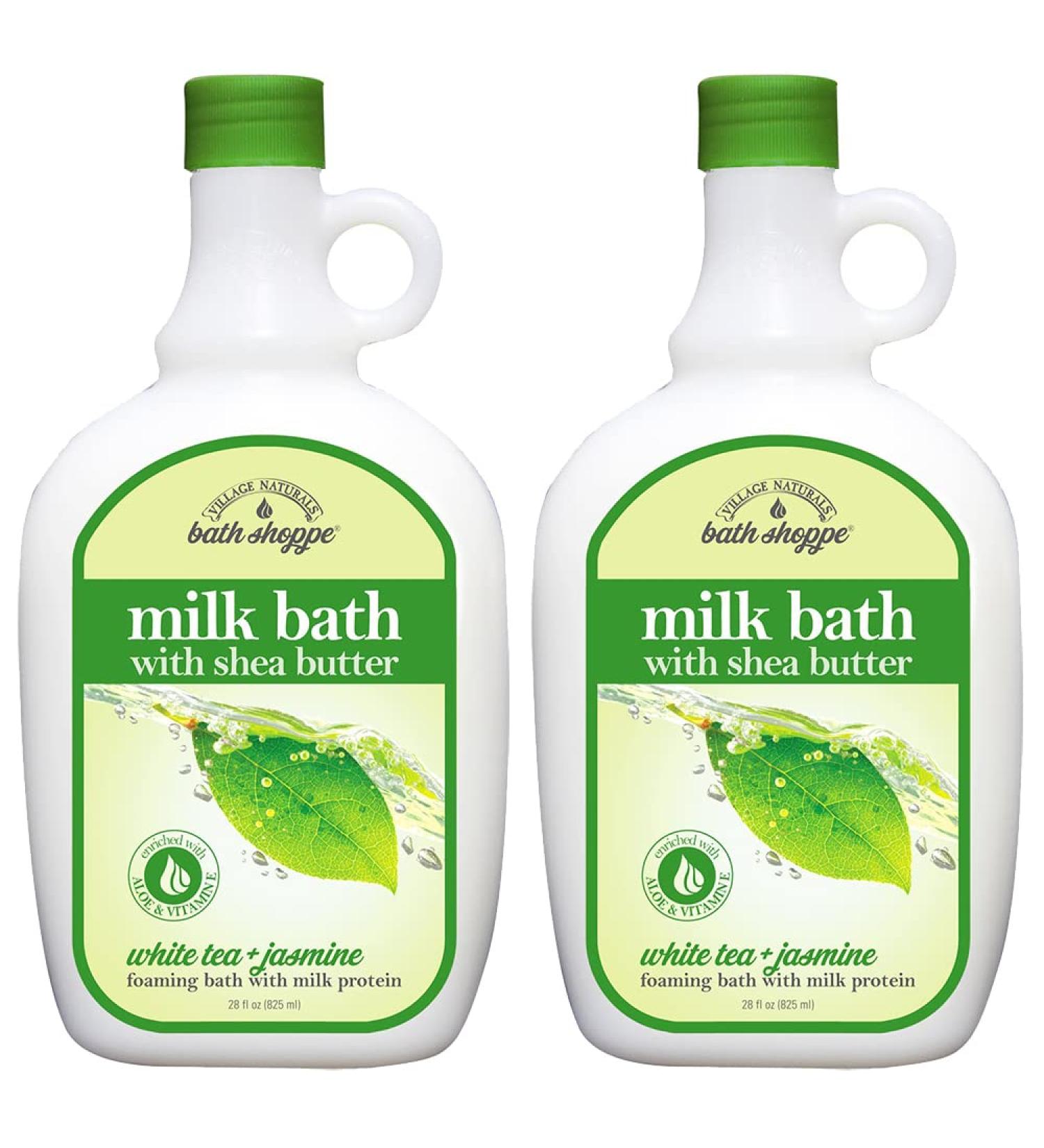 Village Naturals Bath Shoppe Milk Bath White Tea and Jasmine 28 Fl Oz - Pack of 2 - Buy Online on GoSupps.com