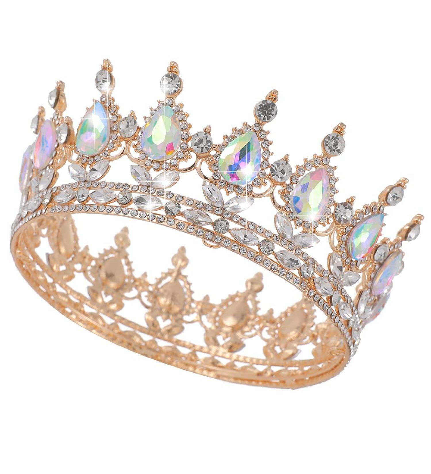 Kamirola Women's Silver AB 12 Crown | TR12 Tiaras and Crowns for Women - Buy Online on GoSupps.com