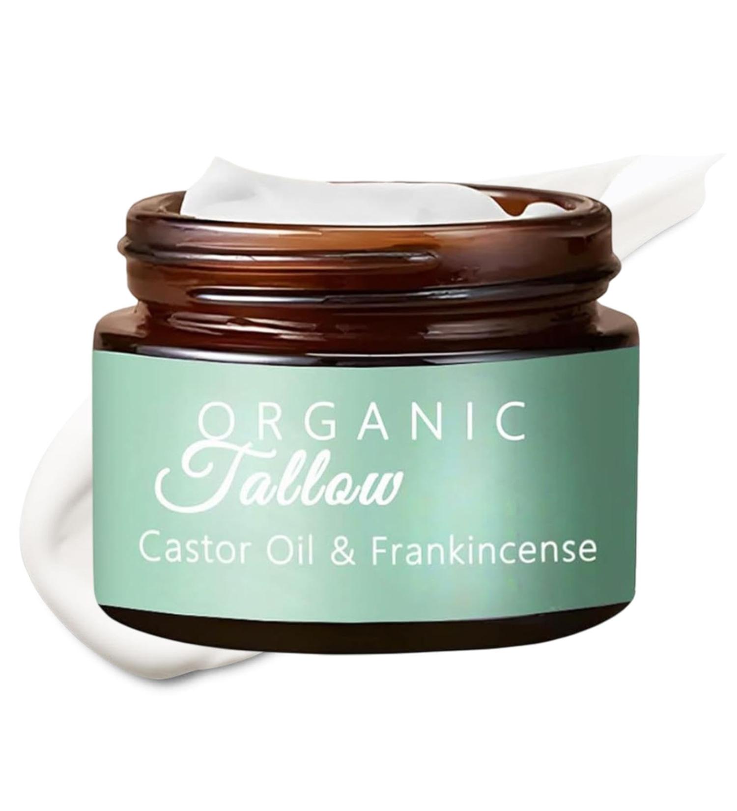 GrassFed Beef Tallow With Frankincense Oil & Castor Oil Beef Tallow Organic For Skin Moisturizer Face Butter Frankincense Body Butter Organic Pure Face Cream For All Skin Types 141ml - Buy Online on GoSupps.com