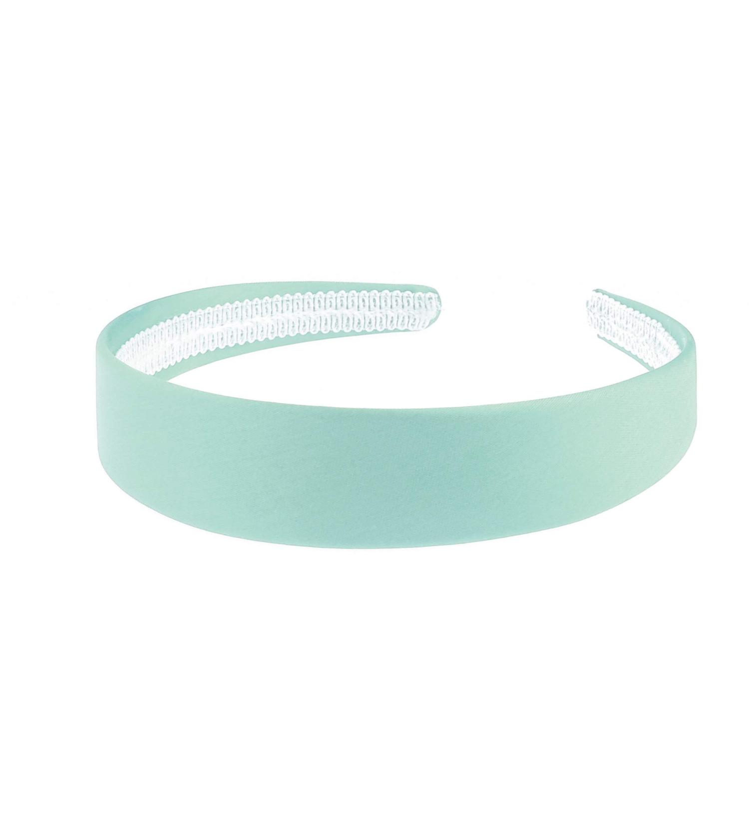 Girls SMALL HEAD Ladies 2.5cm Satin Wide Headband Alice Band (Mint 2)