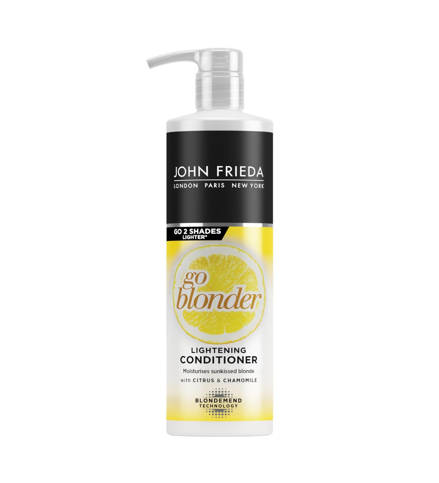 John Frieda Sheer Blonde Go Blonder Lightening Conditioner 500 ml | Amazon Best Seller for Blonde Hair Care - Shine & Brighten - Buy Online on GoSupps.com