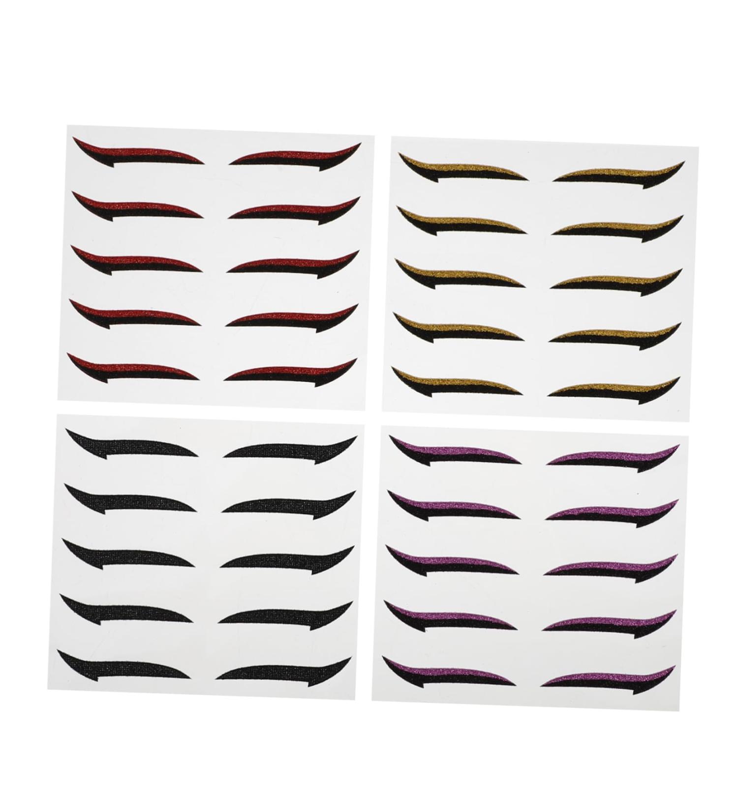 FRCOLOR 20 Pairs Eyeshadow Stickers Makeup Stickers Double Eyelid Tape Glitter Eyeliner Decal Invisible Mold - Buy Online on GoSupps.com