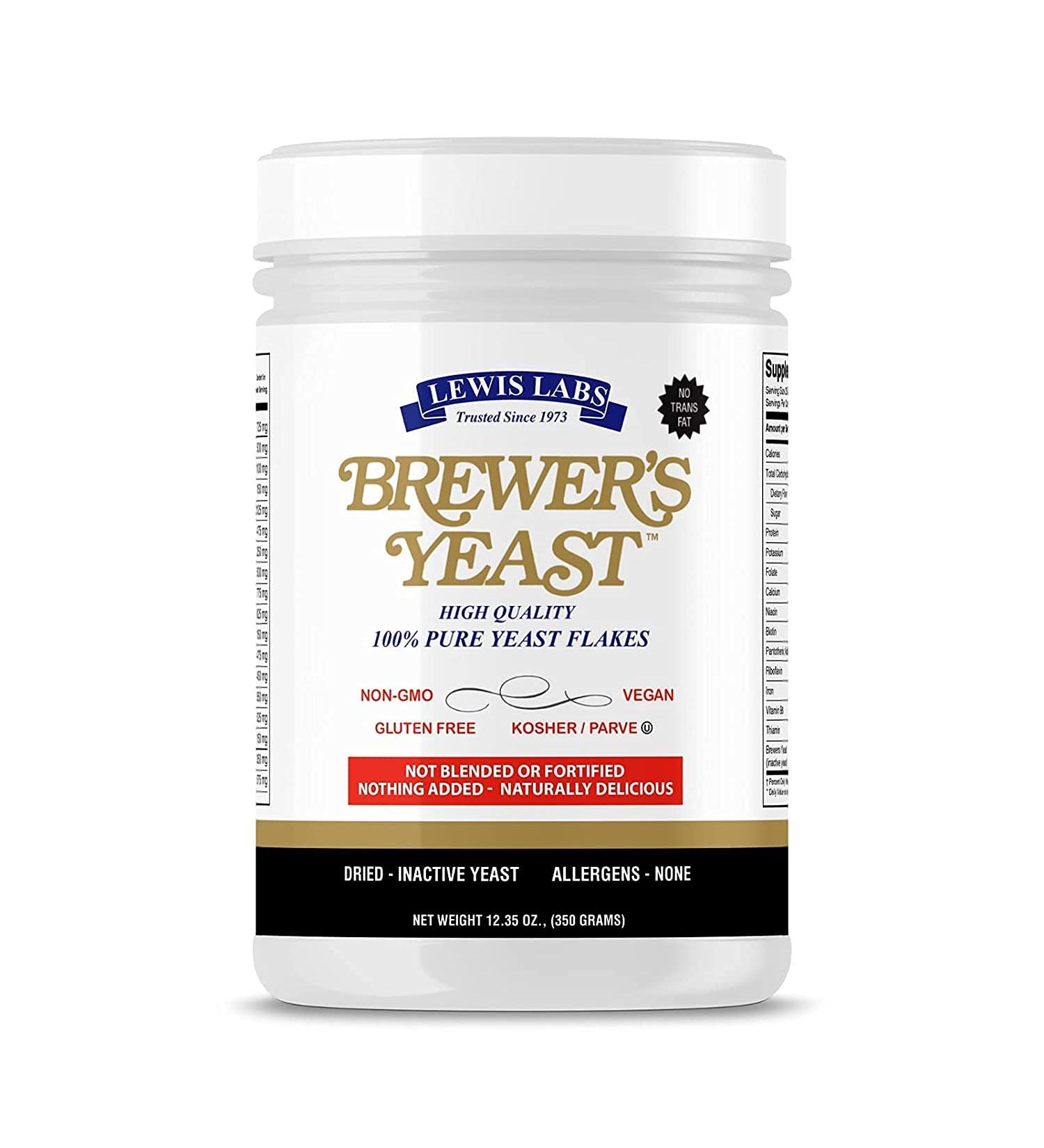 Buy Lewis Labs Brewers Yeast Flakes - Nutritional Yeast 12.35 oz | International Shipping Available - Buy Online on GoSupps.com