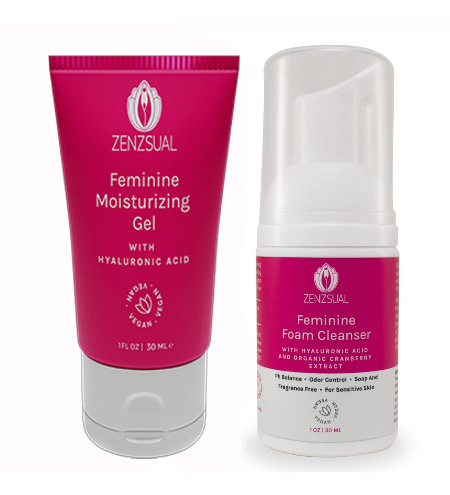 ZENZSUAL Feminine Foam Cleanser & Gel with Hyaluronic Acid - 1 Oz. each - Buy Online on GoSupps.com