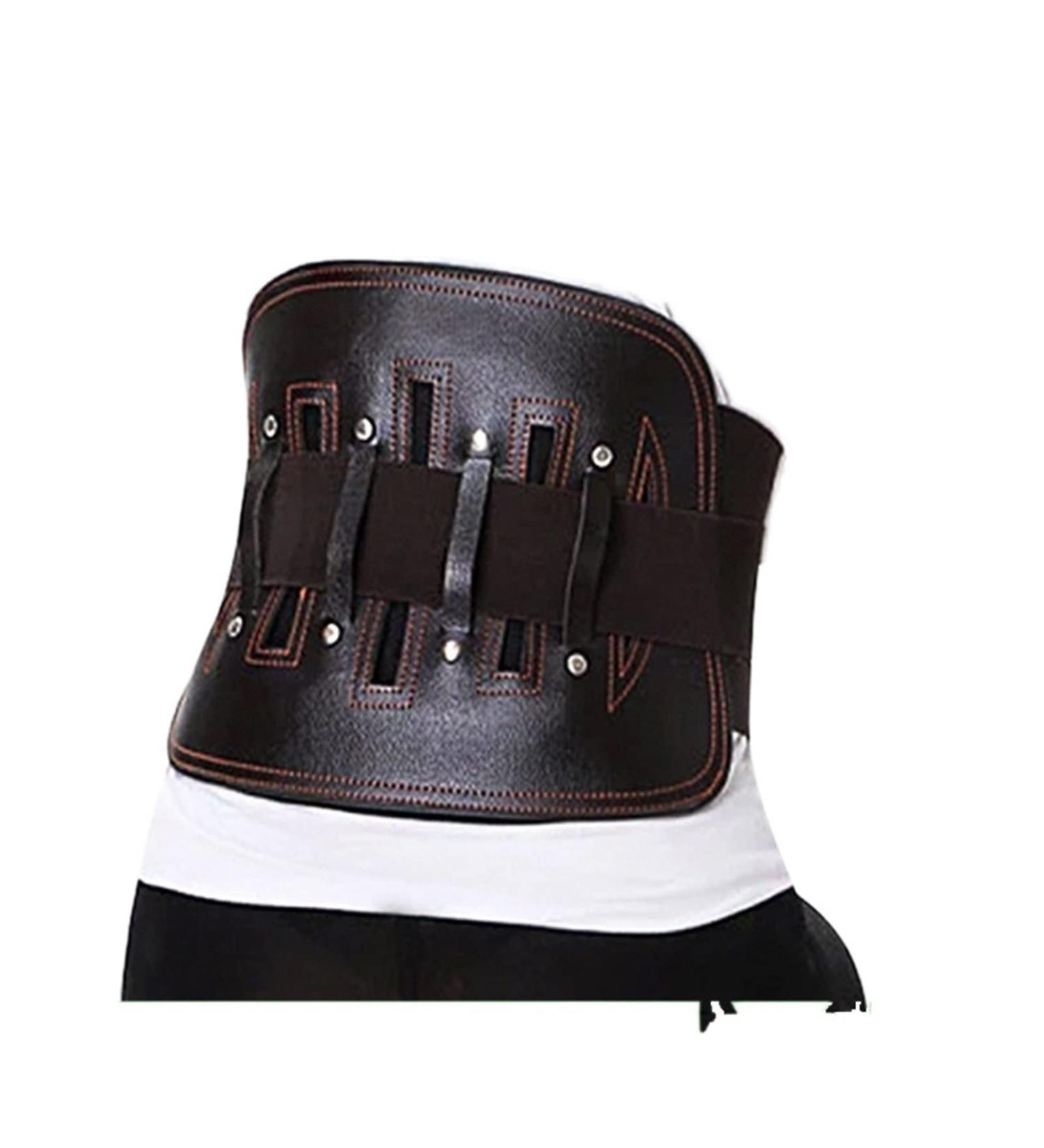 Back Corrector Leather Waist Belt - Protect Lumbar Spine & Lower Back - Size S (68-72cm) | International Shipping - Buy Online on GoSupps.com