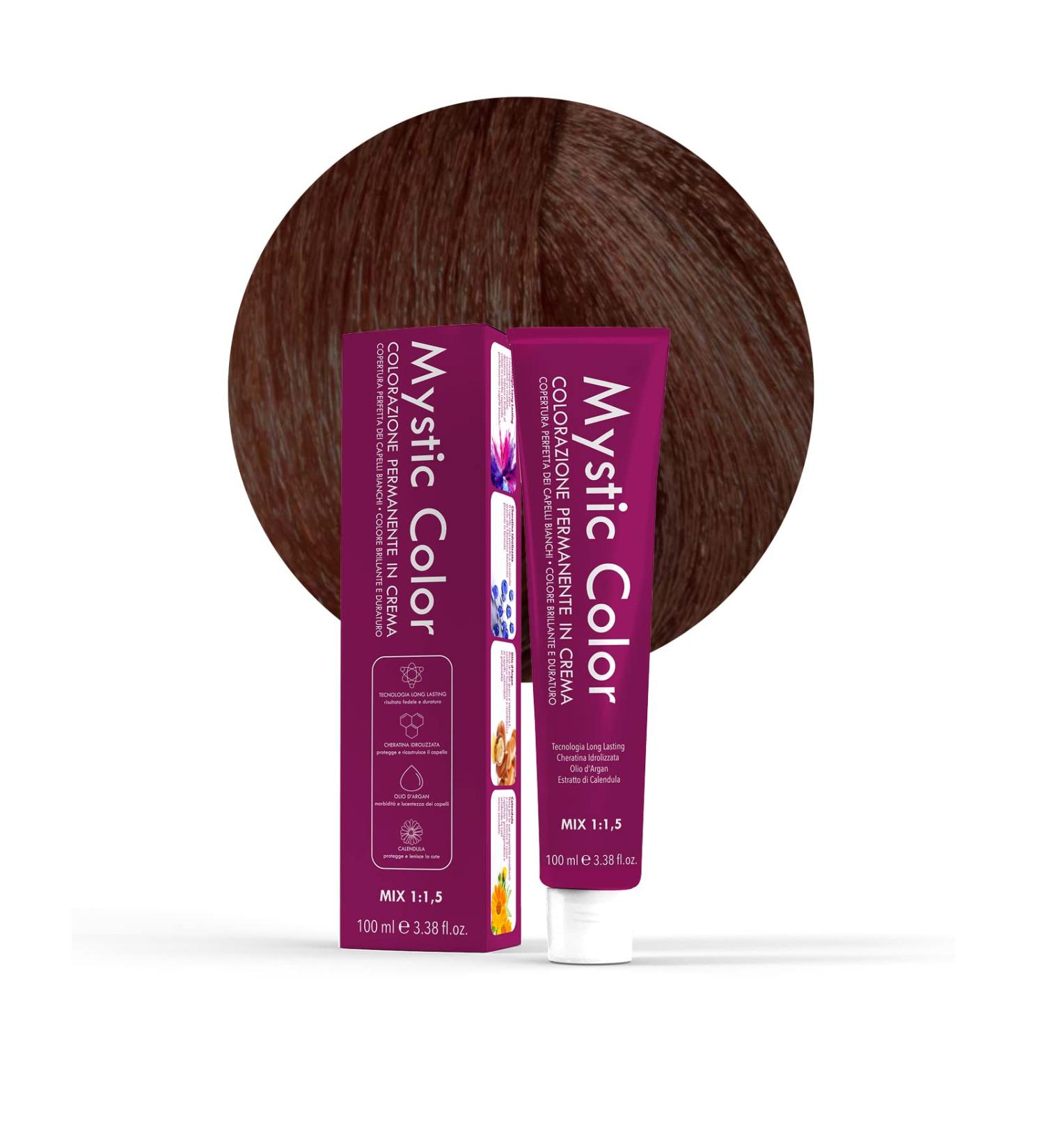 Mystic Color Hair Color Formula Enriched with Argan Oil and Calendula Long-Lasting Permanent Coloring Cream Dark Copper Blonde 6.4 100 ml - Buy Online on GoSupps.com