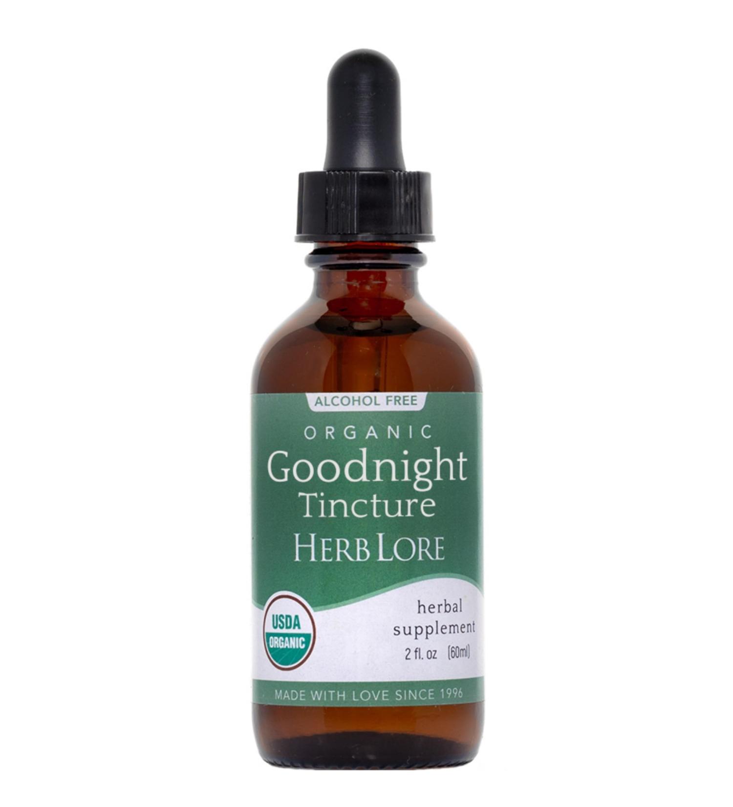 Herb Lore Organic Goodnight Tincture - Liquid Sleep Aid Drops with Valerian Root & Passion Flower Extract for Adults & Kids - Melatonin Free Herbal Sleep Supplement, 2 fl oz 2 Fl Oz (Pack of 1) - Buy Online on GoSupps.com