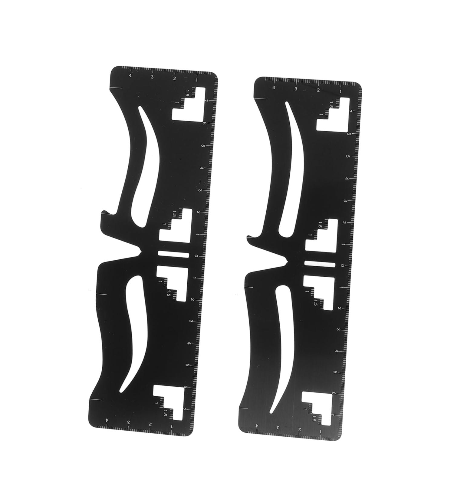 Mipcase 2pcs Eyebrow Ruler Eyebrow Sissor Kit Eyebrow Template Eyebrow Shaping Eyebrow Corrector Balance - Buy Online on GoSupps.com