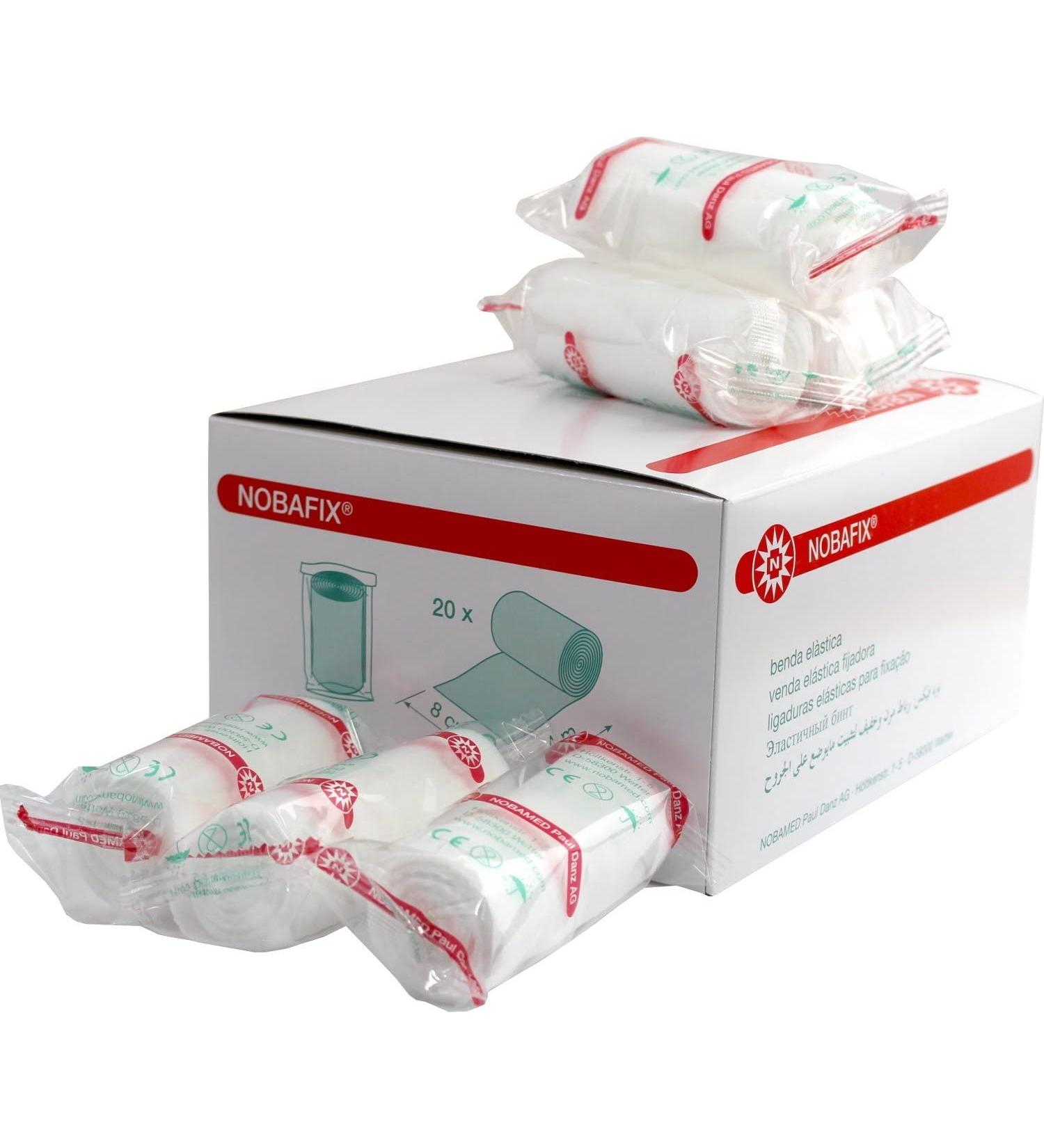 NOBA 20 Pieces Gauze Bandages - 8 cm x 4 m Individually Foil Wrapped | International Shipping Available - Buy Online on GoSupps.com