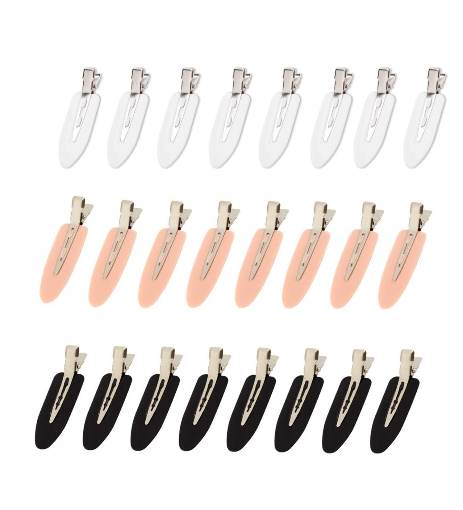 BAHABY 24pc No Bend Hair Clips for Styling and Makeup - Creaseless Flat Clips for Women and Girls - Buy Online on GoSupps.com