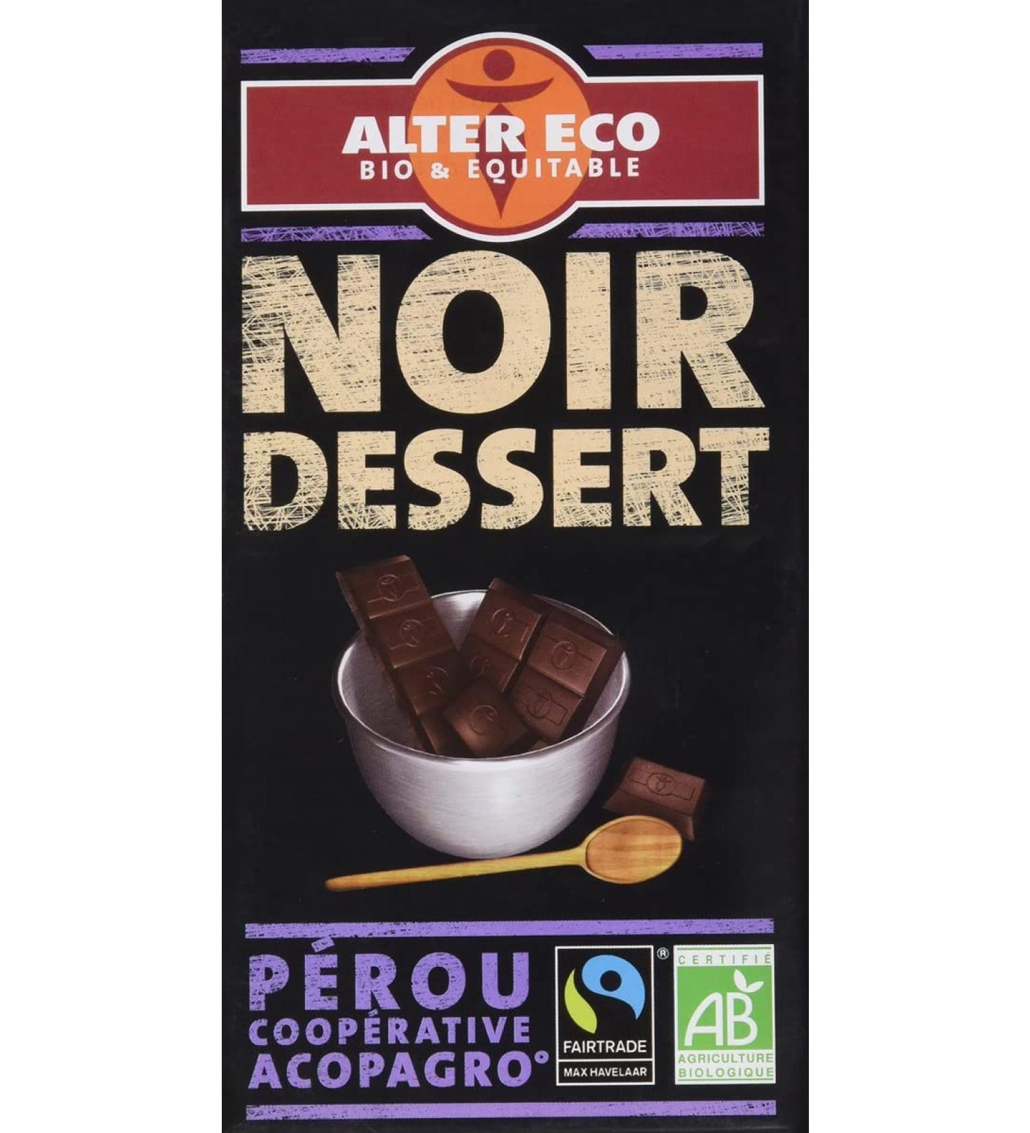 ALTER ECO Alter Eco Dark Chocolate Bar Dessert Organic and Fair Trade 200g
