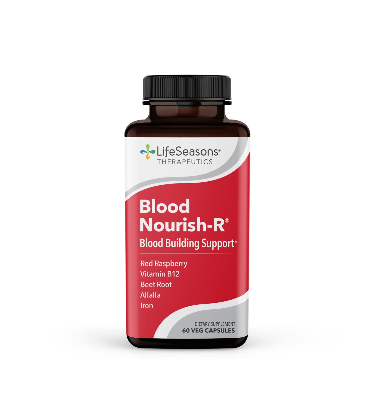 LifeSeasons Blood Nourish-R: Iron Deficiency Supplement for Fatigue, Paleness & Dizziness - 60 Capsules - Buy Online on GoSupps.com