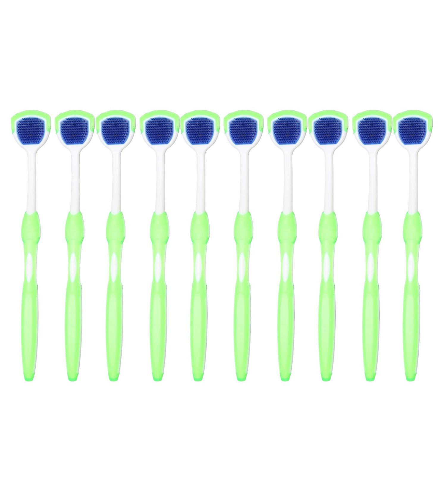 Tongue Scraper - Ergonomic Design for Fresh Breath (Green) - Buy Online on GoSupps.com