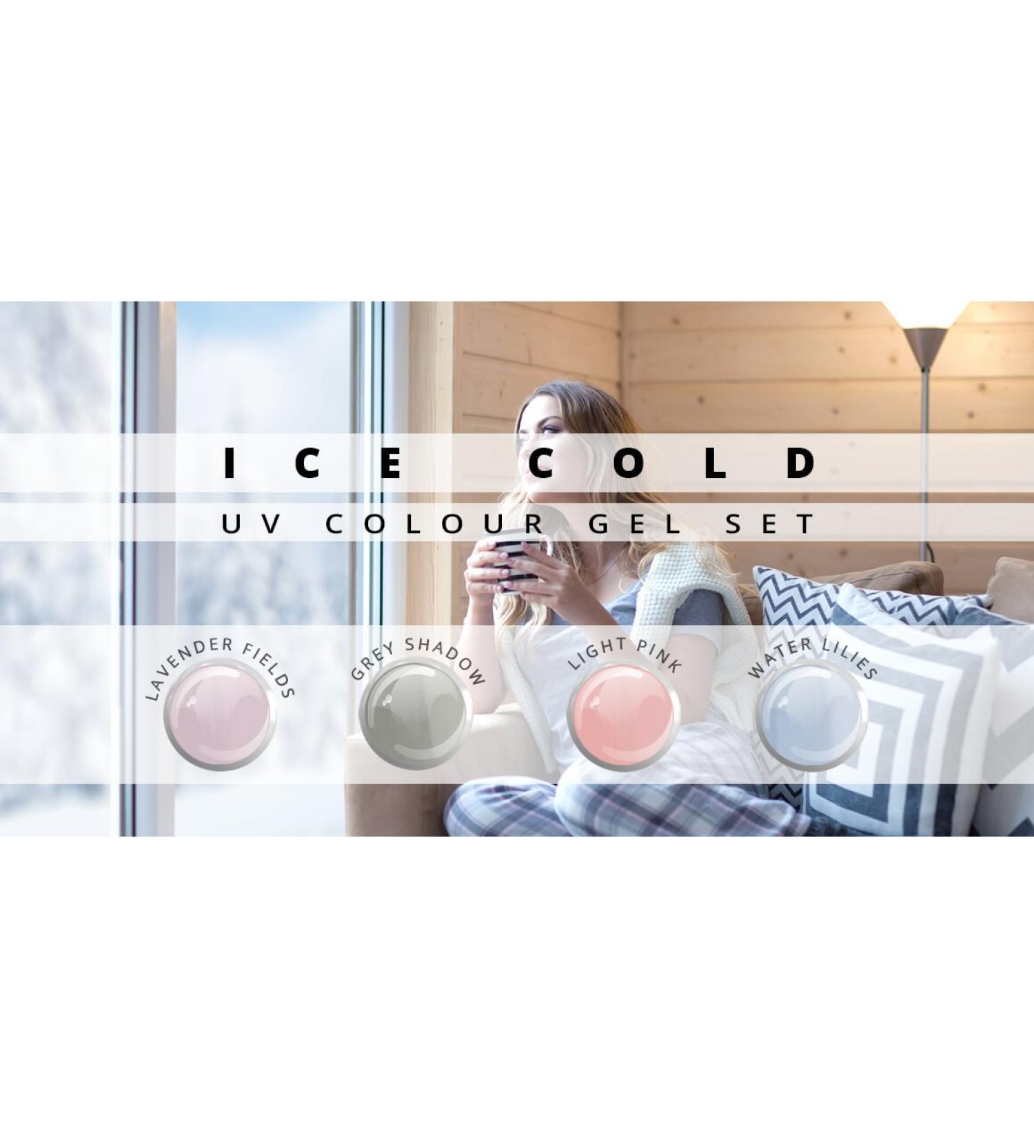 N&BF UV Color Gel Set - 4 x 5ml Ice Cold Pastel Tones | Medium Viscosity | Acid-Free Self-Smoothing Nail Art Gel | Made in EU - Buy Online on GoSupps.com