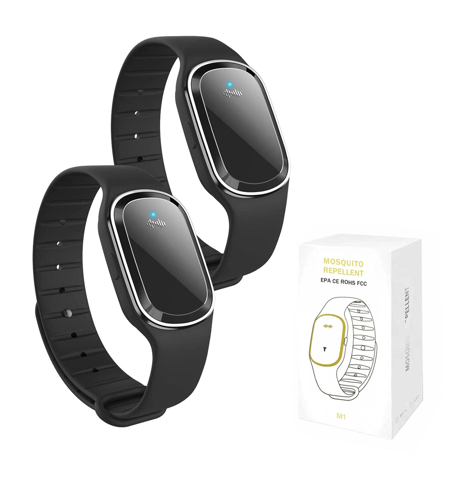 M2 Ultrasonic Mosquito Repellent Bracelet | USB Rechargeable Anti Mosquito Wristband | Black - Buy Online on GoSupps.com
