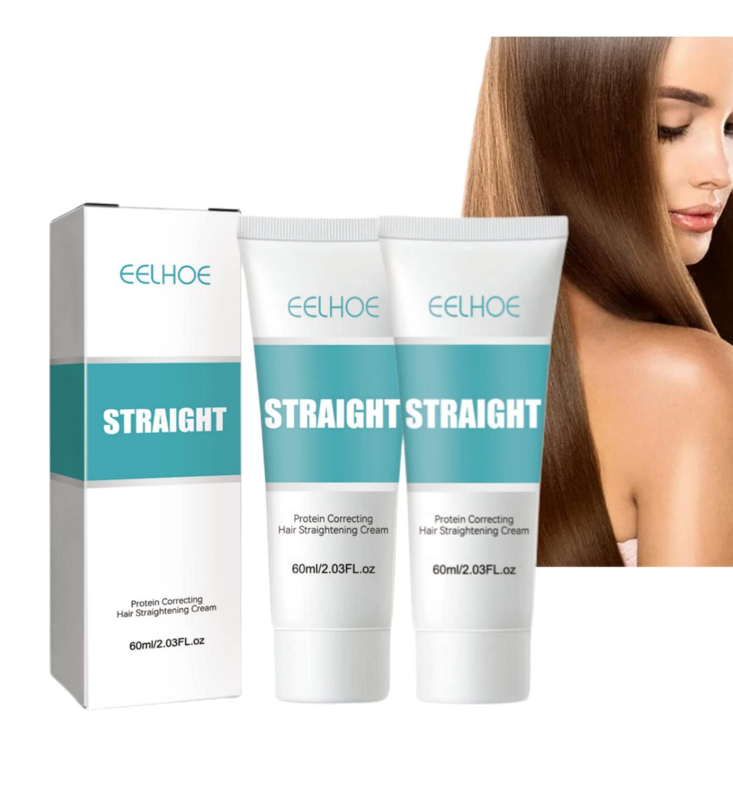 EDSN Protein Correcting Hair Straightener Cream - Silk and Gloss Smoothing Collagen Treatment for All Hair Types (2Pcs 60ml) - Buy Online on GoSupps.com