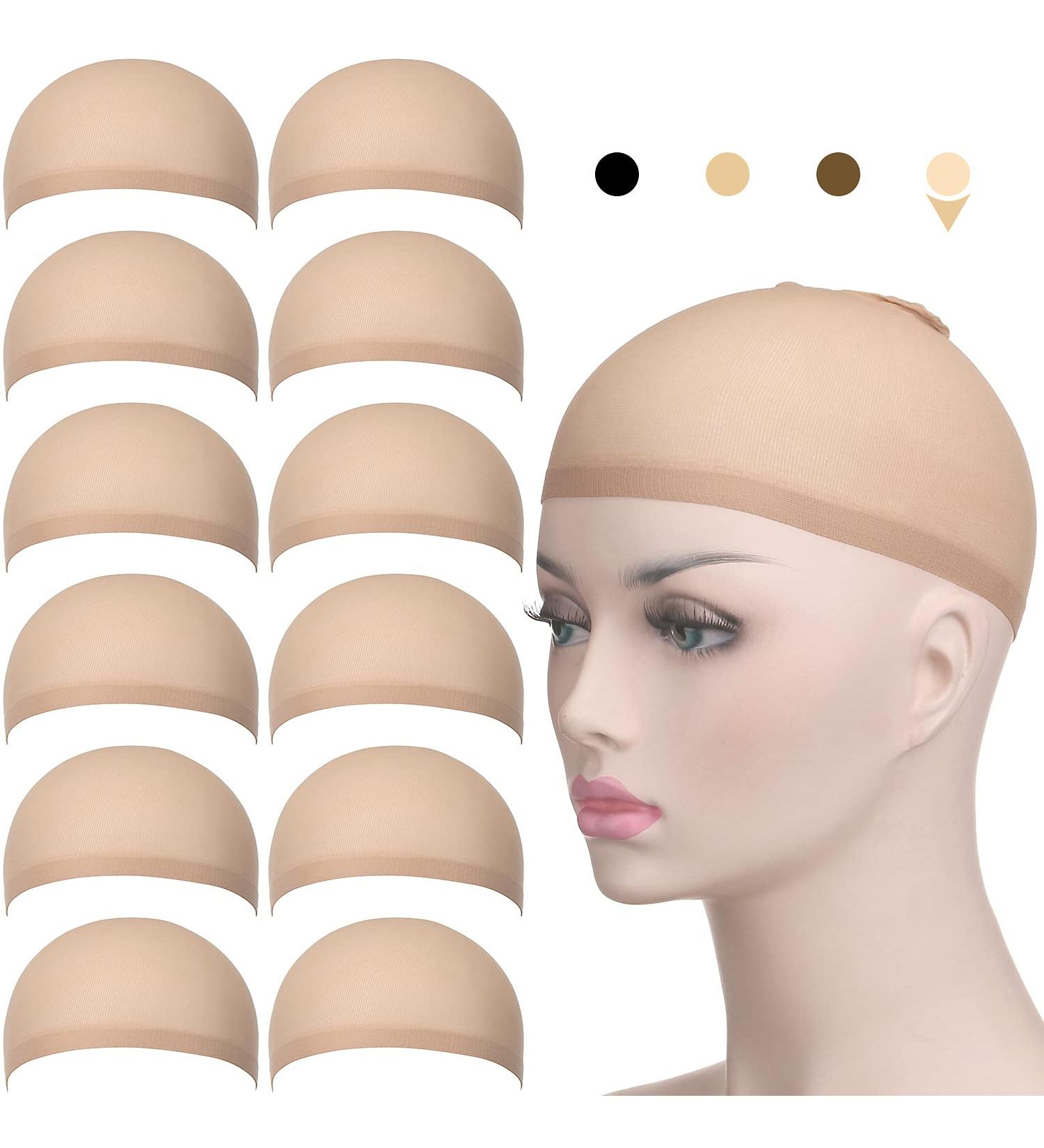 12PCS Beige Nylon Mesh Wig Cap Net by Akstore - Natural Wig Caps - Buy Online on GoSupps.com