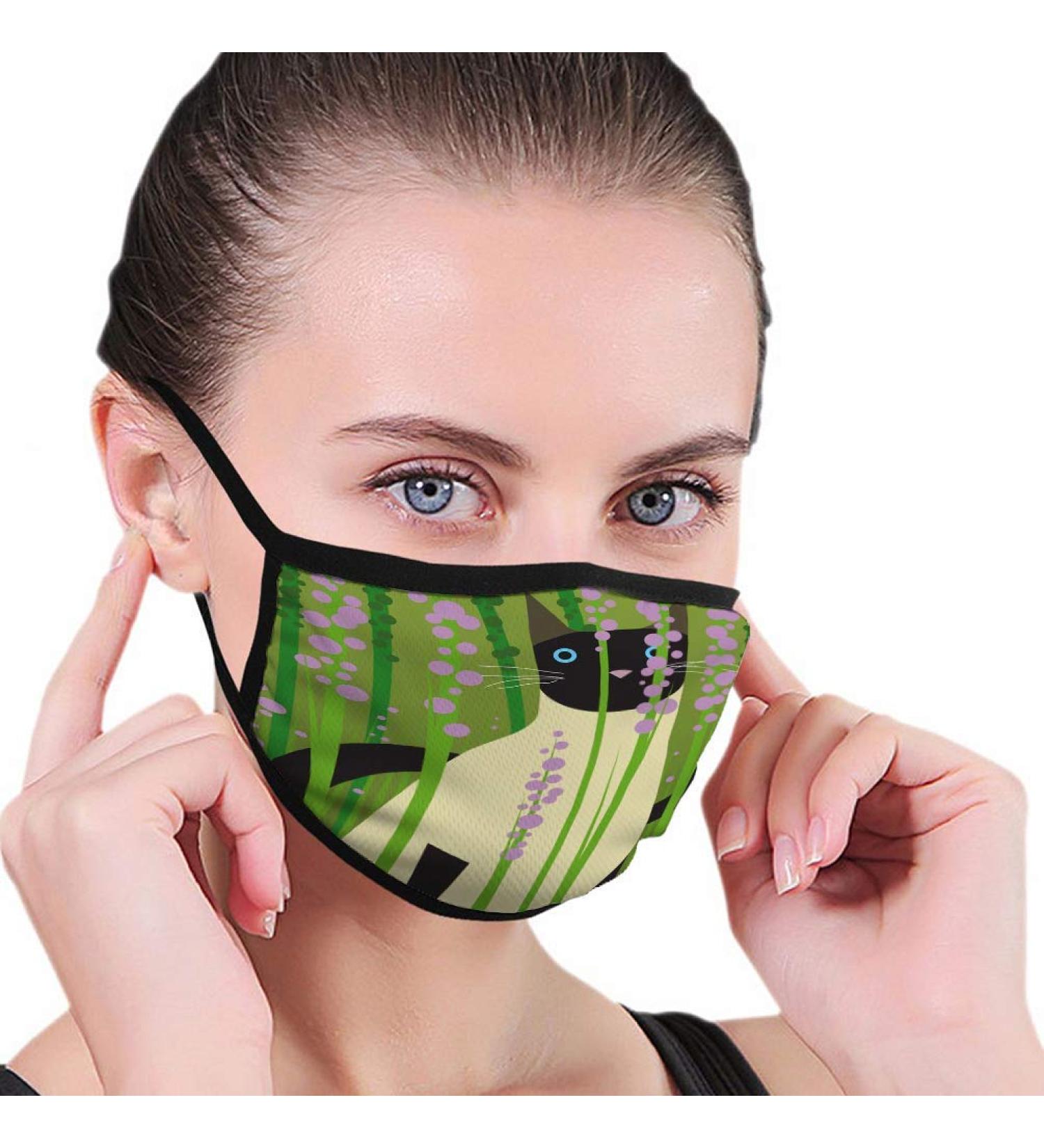 Breathable premium facial protection cover Siamese cat women men anti wind dust protection protective cover for skiing camping travel safety daily use