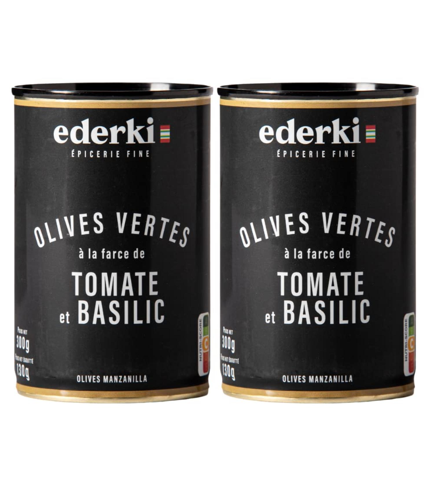 Green Olives with Tomato and Basil 300g Ederki x 2 - Buy Online on GoSupps.com
