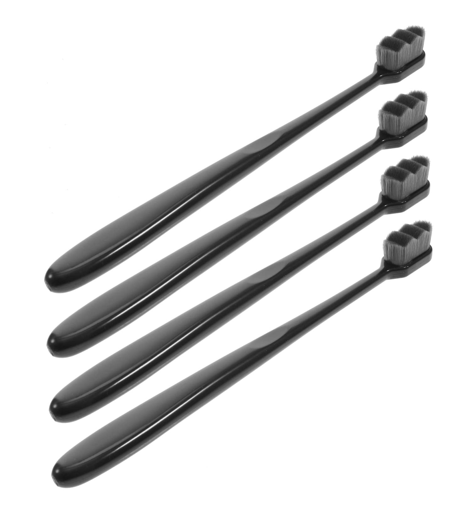 JECOMPRIS Soft Travel Toothbrush Set - 4 Light Weight Brushes for Adults Pregnant Women - Durable & Gentle Cleaning - Ideal for Home & Travel - Buy Online on GoSupps.com