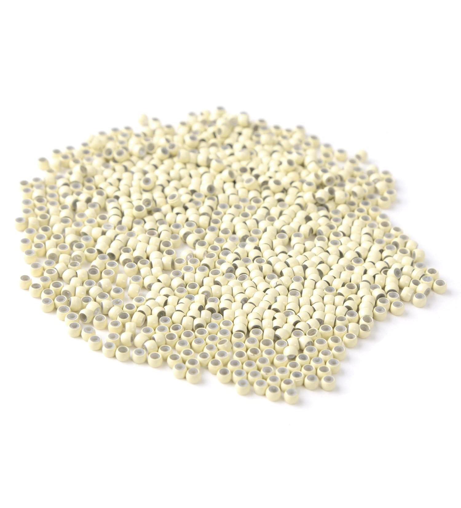 Vlasy Silicone Lined Nano Rings Beads for Hair Extensions - 1000pcs Blonde Nano Beads - Buy Online on GoSupps.com