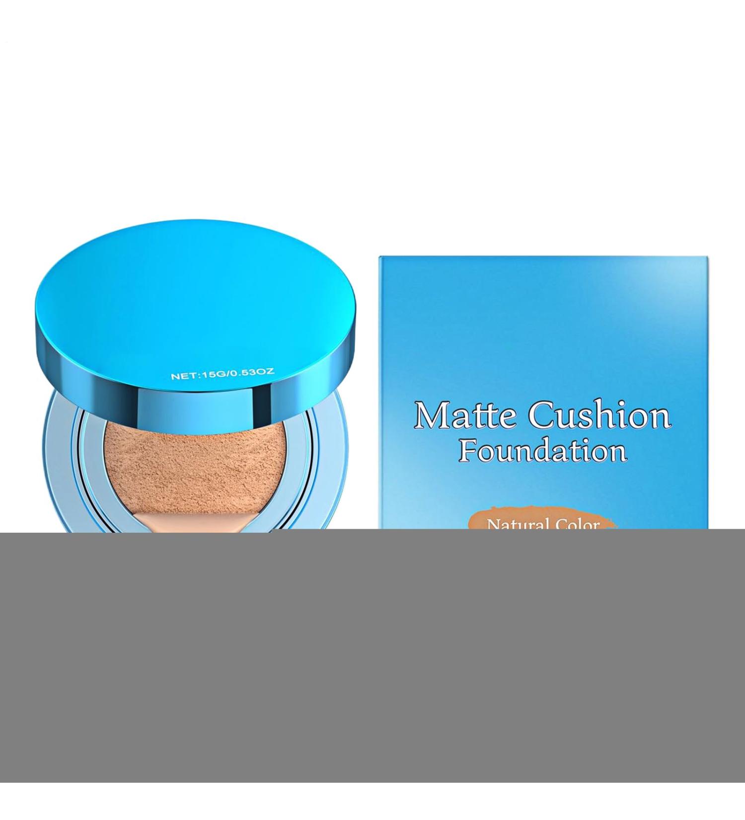 Cushion Foundation | Corrective Cushion with Matte Finish and High Coverage Long-Lasting Corrective Cream for Parties Beach Outdoors School and Business Travel - Buy Online on GoSupps.com