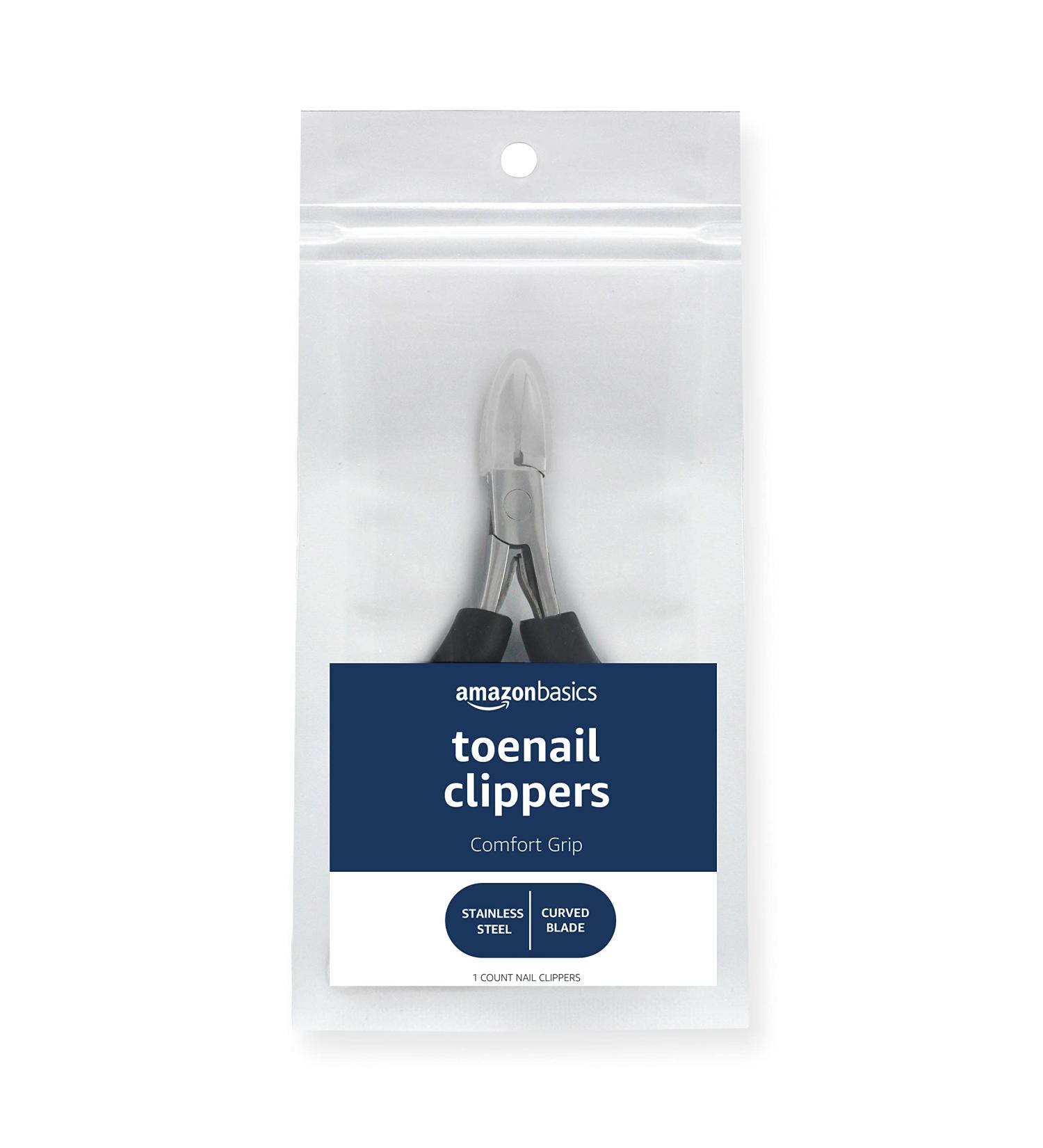 Amazon Basics Toenail Clippers with Comfort Grip - Precision Nail Trimming Tool - Buy Online on GoSupps.com