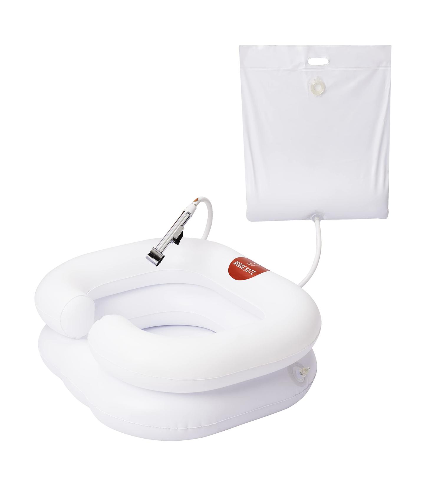 NURSE KATE Portable Shampoo Bowl - Inflatable Basin for Bedridden, Locs, Disabled & Elderly. Helps with Hair Washing at Home Comfortably - Buy Online on GoSupps.com