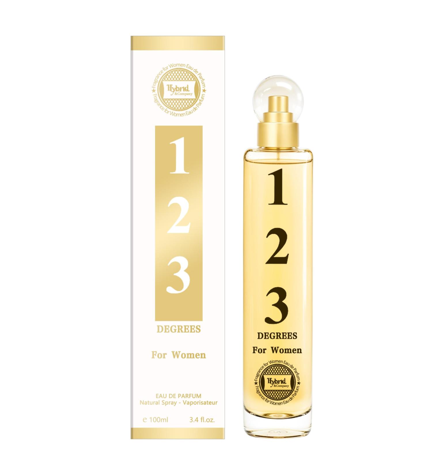 Hybrid & Company 123 Degrees For Women Eau De Parfum Natural Spray Vaporisateur 3.4 FL.OZ 123 DEGREES 3.4 Fl Oz (Pack of 1) - Buy Online on GoSupps.com
