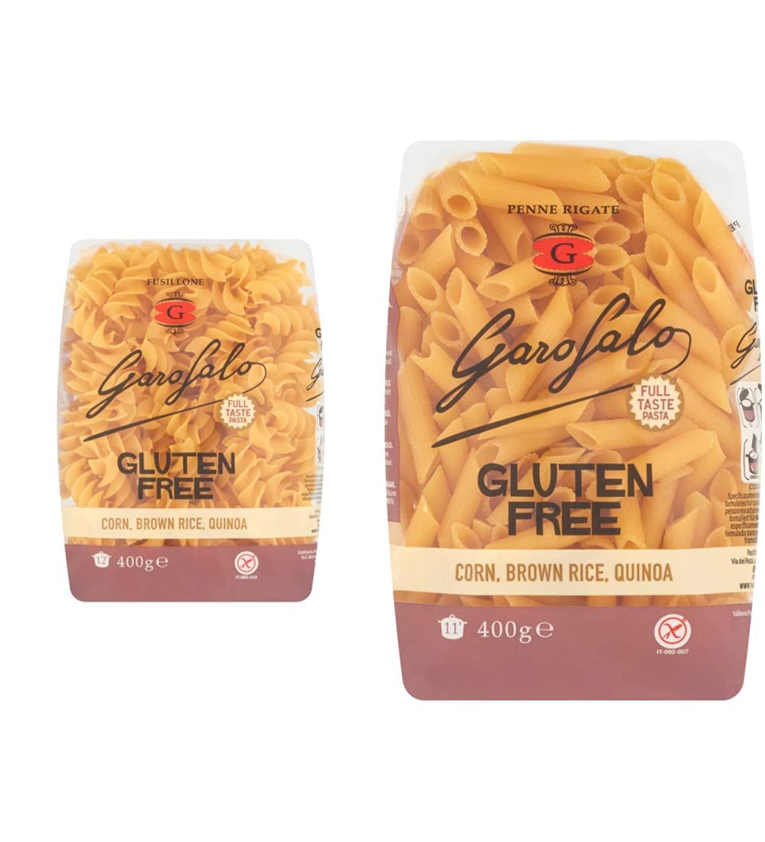Garofalo Gluten Free Fusilloni 400g & Gluten Free Penne 400 g - Buy Online on GoSupps.com