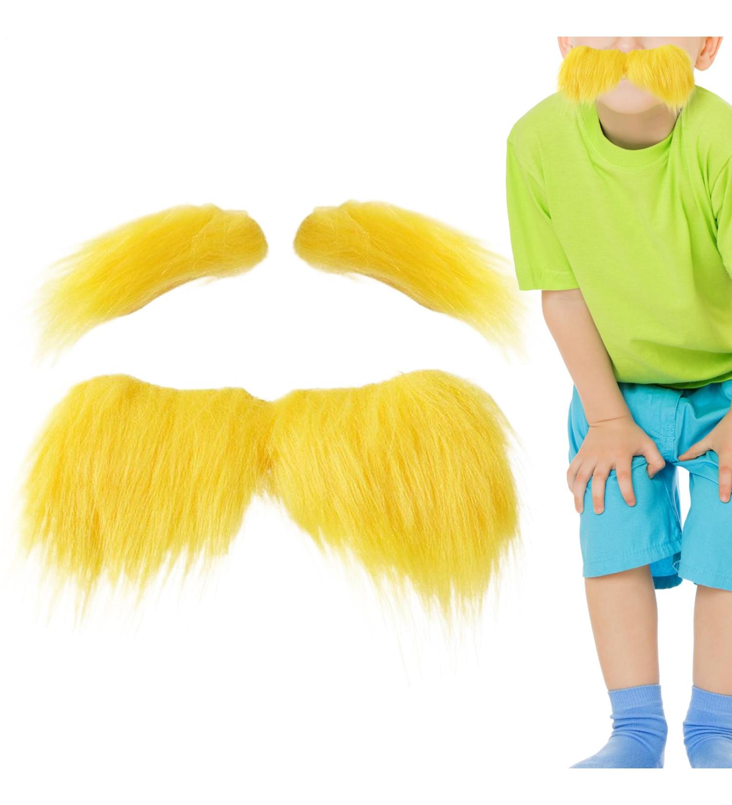 Moustache blonde | Costume de moustache de No l | Fournitures de f te auto-adh sives amusantes pour les f tes de fin d'ann e v nements de feu de d'automne de cosplay maquillage f 1 ml (Lot de 1) - Buy Online on GoSupps.com