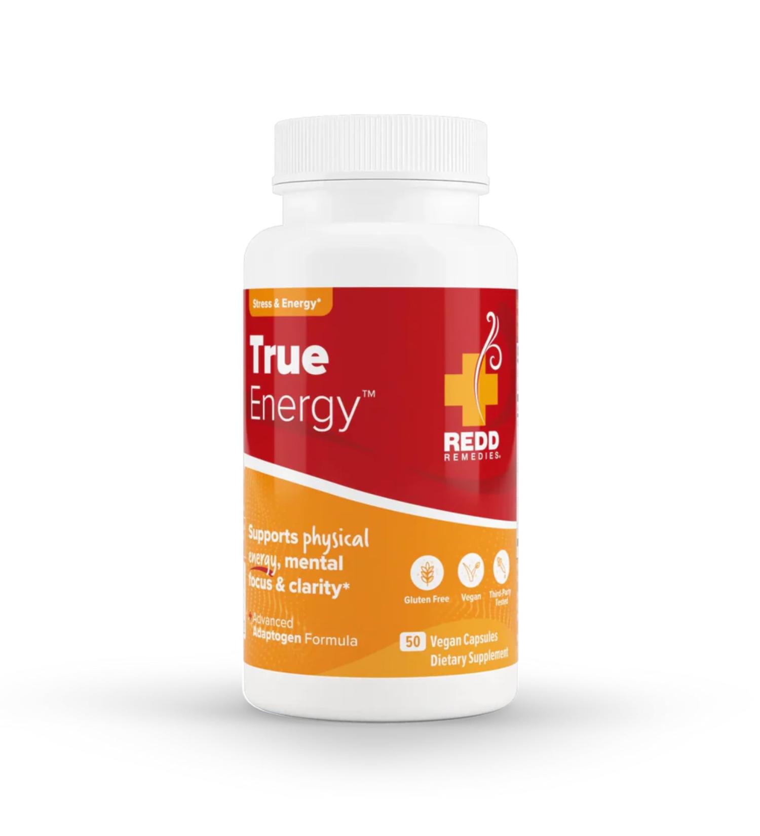 Redd Remedies, True Energy, Supports Energy Production and Stamina, 50 Vegan Capsules Standard Packaging - Buy Online on GoSupps.com