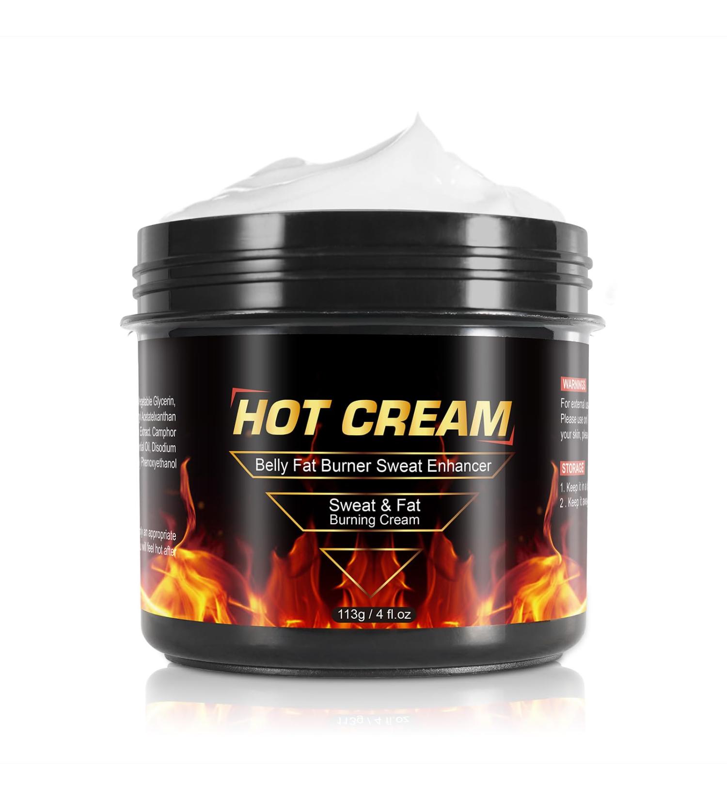 Hot Sweat Cream - Fat Burning Weight Loss Cream for Belly & Cellulite Treatment | Natural Workout Enhancer for Men & Women - Buy Online on GoSupps.com