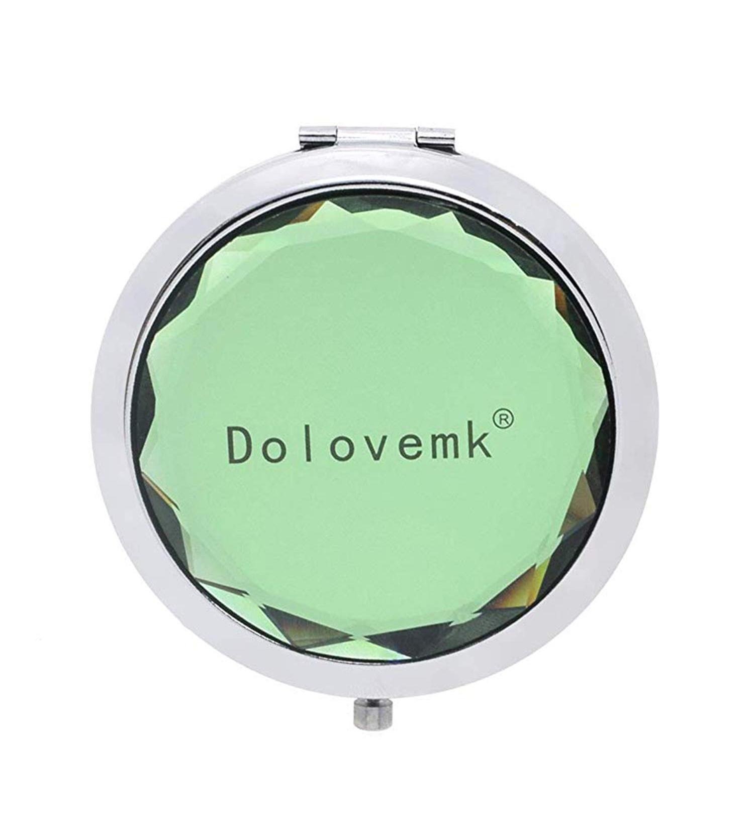 Dolovemk Foldable Makeup Mirror - Small Portable Double Sided Cosmetic Mirror in Green | Ideal for Travel & Everyday Use - Buy Online on GoSupps.com