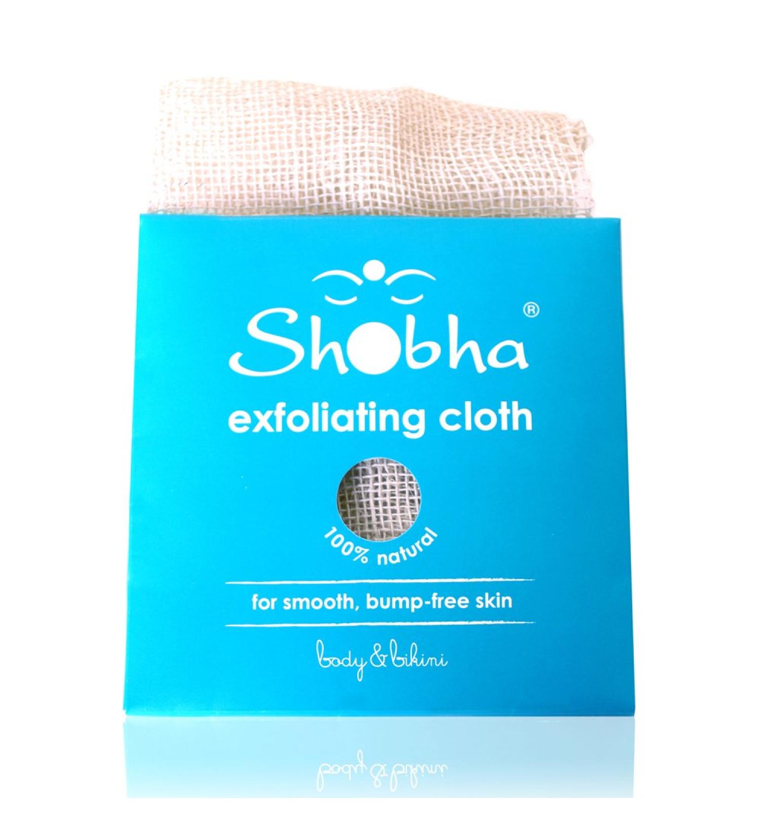 Shobha Exfoliating Cloth - Reusable Natural Body Scrubber for Sensitive Skin, Ingrown Hair Prevention - Shower Loofah Alternative - Buy Online on GoSupps.com