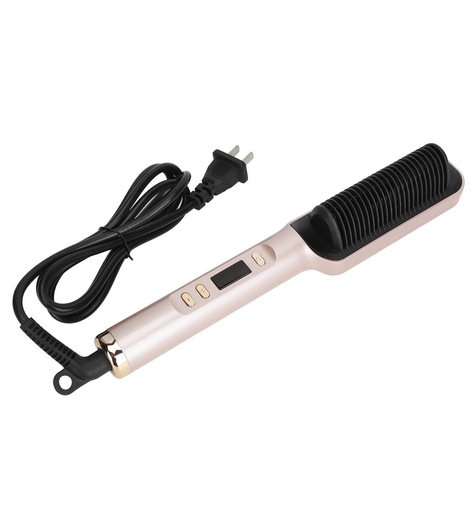 Buy Hair Straightening Comb - 110V to 240V Hair Straightener Brush with LCD 35W for All Hair Textures (Rose Gold) - International Shipping Available - Buy Online on GoSupps.com