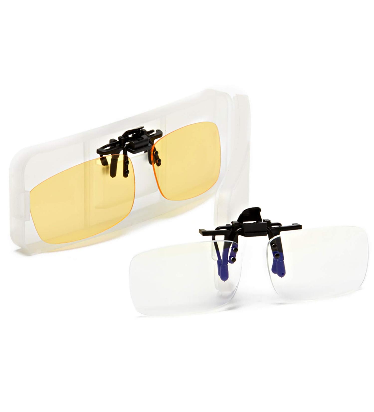 Clip-On Blue Light Blocking Lenses | Anti-Glare Computer & Gaming Glasses for Eye Protection (Unisex - Buy Online on GoSupps.com