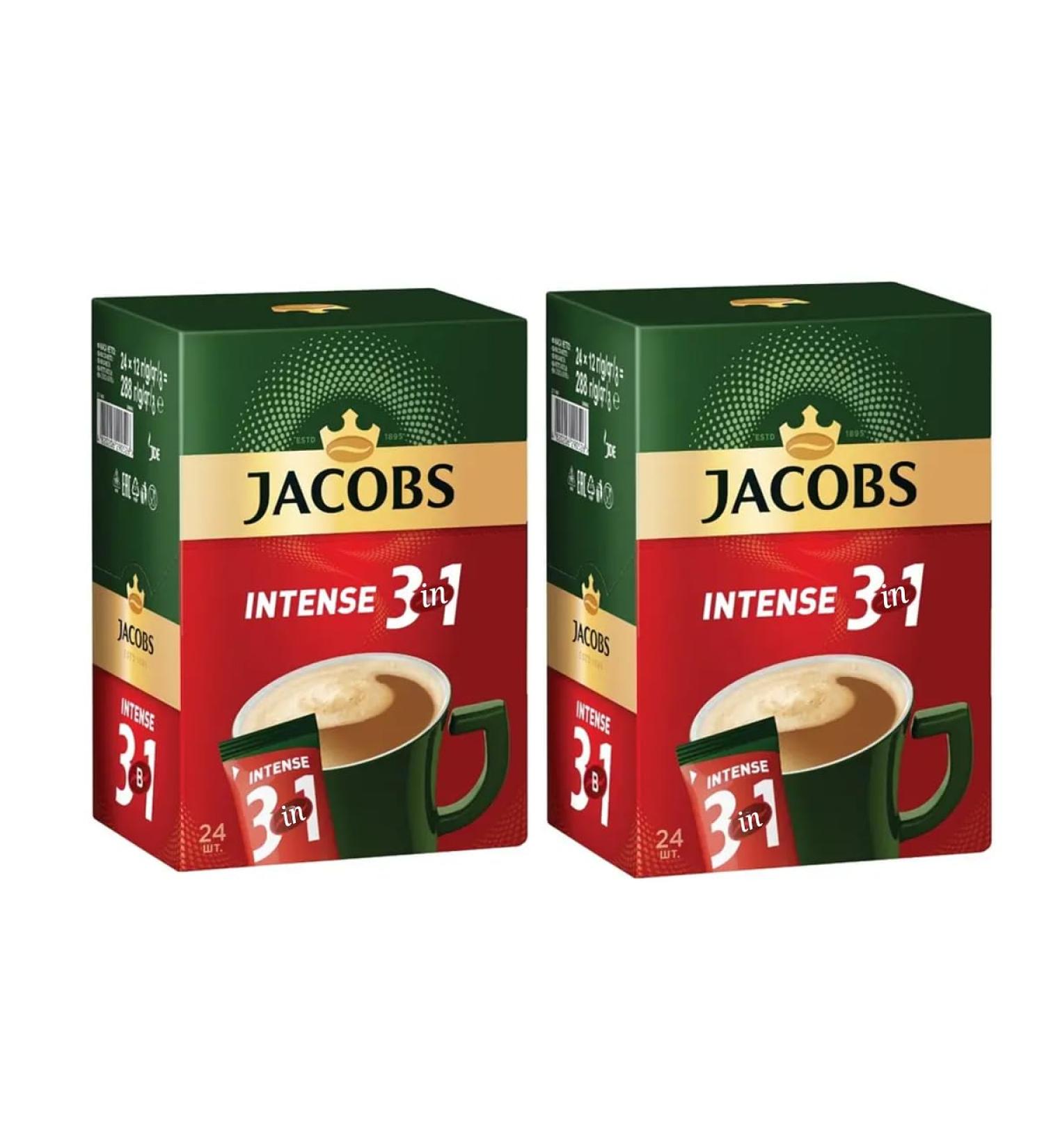 Jacob's Intense 3-in-1 Instant Coffee 48 Single Servings with Intense Coffee Taste - Buy Online on GoSupps.com