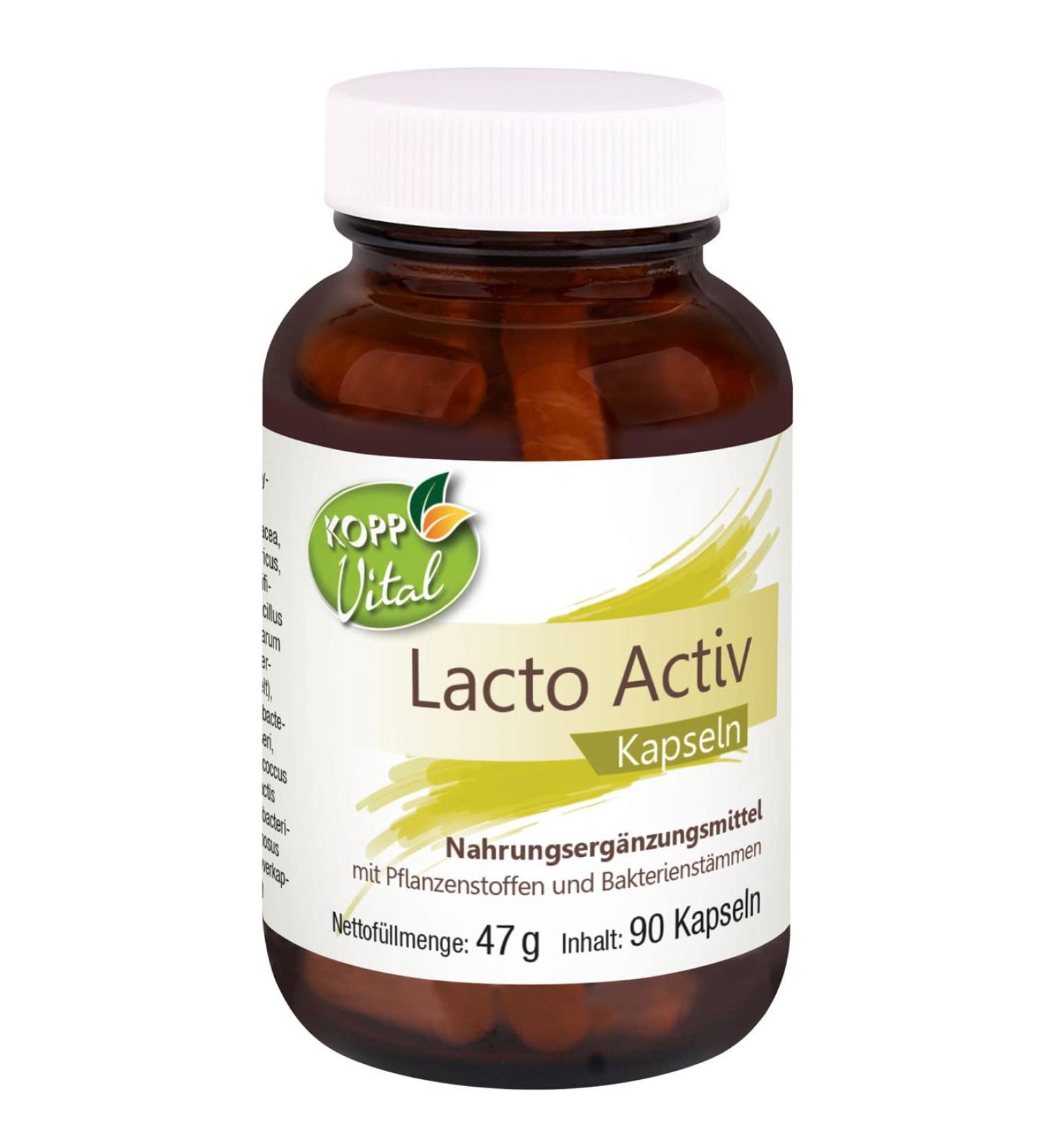 KOPP Vital Lacto Activ - 90 Capsules of 18 Lactic Acid Bacteria | Pharmacy Quality Probiotics | International Shipping Available - Buy Online on GoSupps.com