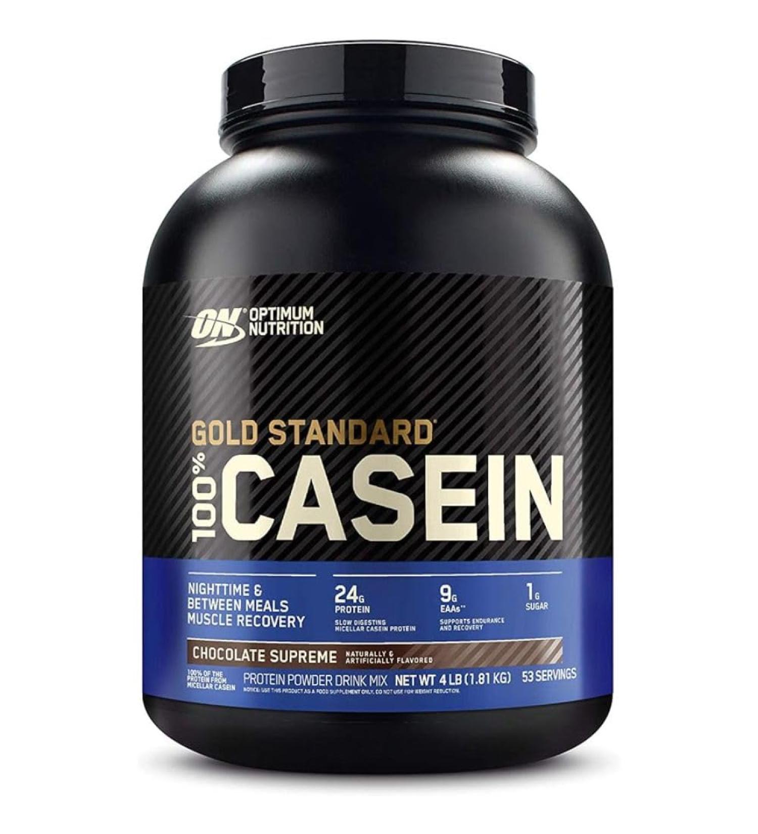 OPTIMUM NUTRITION Gold Standard 100% Casein Chocolate Supreme 4lbs 4 pound - Buy Online on GoSupps.com