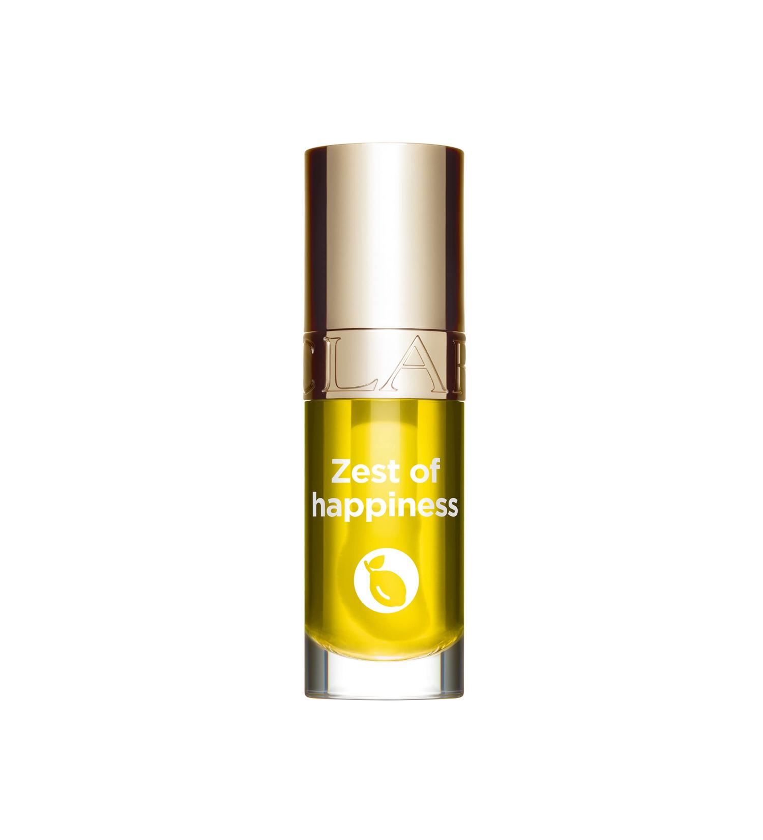 Clarins Limited Edition Lip Comfort Oil - Hydrating, Nourishing, and Protective | Sheer High Shine Finish | 93% Natural Ingredients | 3 Nourishing Plant Oils | Yellow Zest of Happiness - Buy Online on GoSupps.com