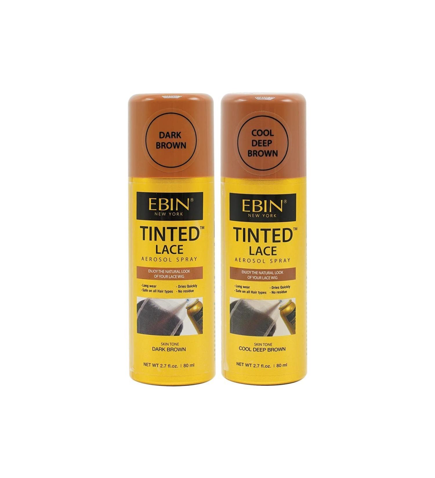 EBIN NEW YORK Tinted Lace Aerosol Spray Mix & Match Bundle 2.7 Oz/ 80 mL (Dark Brown Cool Deep Brown) - Buy Online on GoSupps.com