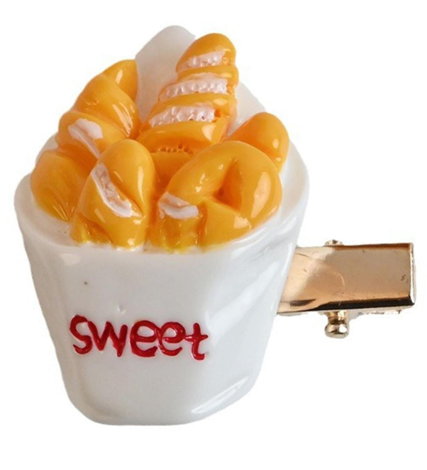 Novelty Simulation Bread Hair Clip Carnival Photo Hairpin Women Girls Mailer Look Braid Photography Hair Clips for Women Thin Hair Clips for Women Hair Styling Resin Simulation - Buy Online on GoSupps.com