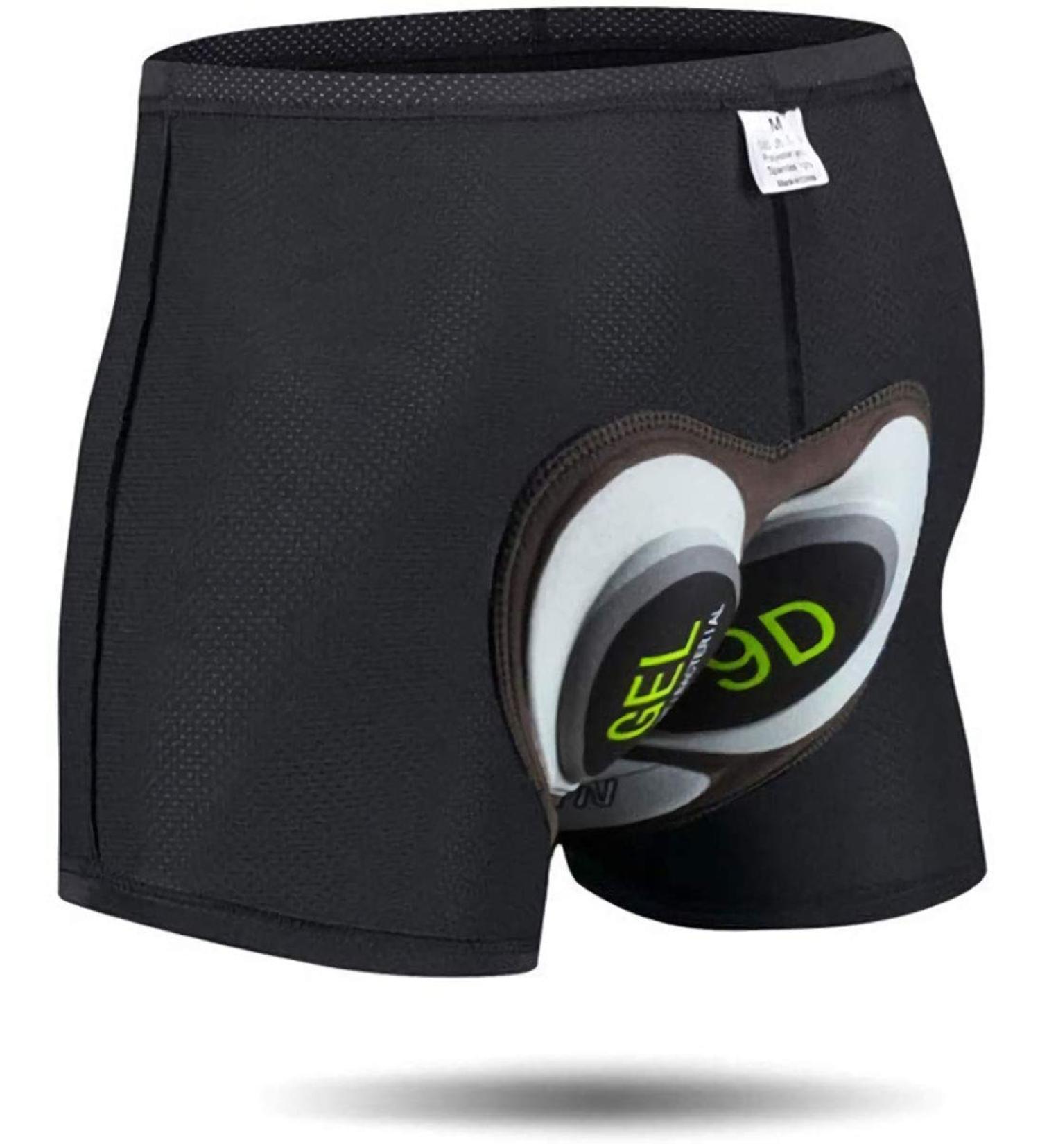 Jepozra Men's Bike Shorts - Breathable 9D Gel Seat Cushion Cycling Trousers - XL Gray Perfect for Comfort & Performance - Buy Online on GoSupps.com