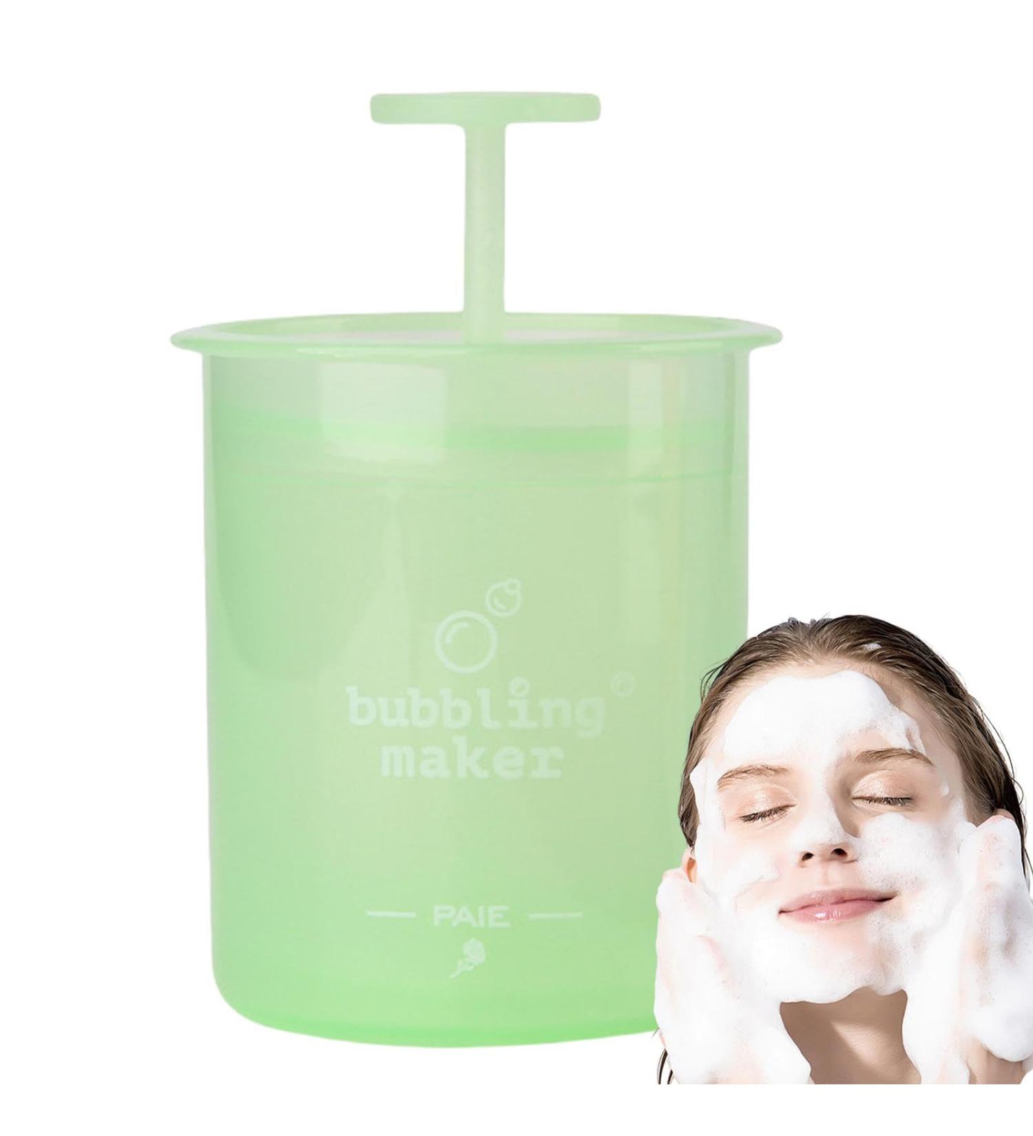 Foam Maker Manual Bubble Foamer Quick Foam Cleansing Foaming Maker Ergonomic Skincare Facial Cleansing Tool Wash Facial Skin for Travel Green - Buy Online on GoSupps.com