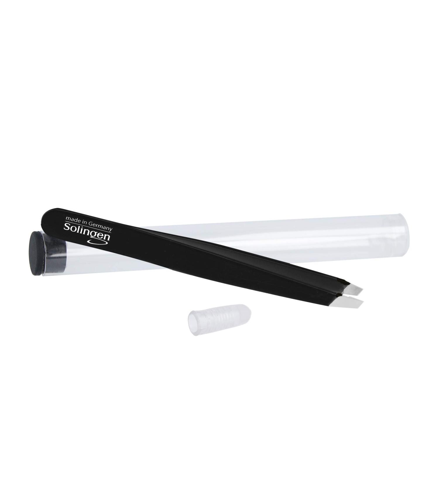 PARSA Beauty Professional Slanted Tweezers 9.6 cm - Made in Germany Eyebrow Plucking Includes Transport Box Premium Solingen Quality - Buy Online on GoSupps.com