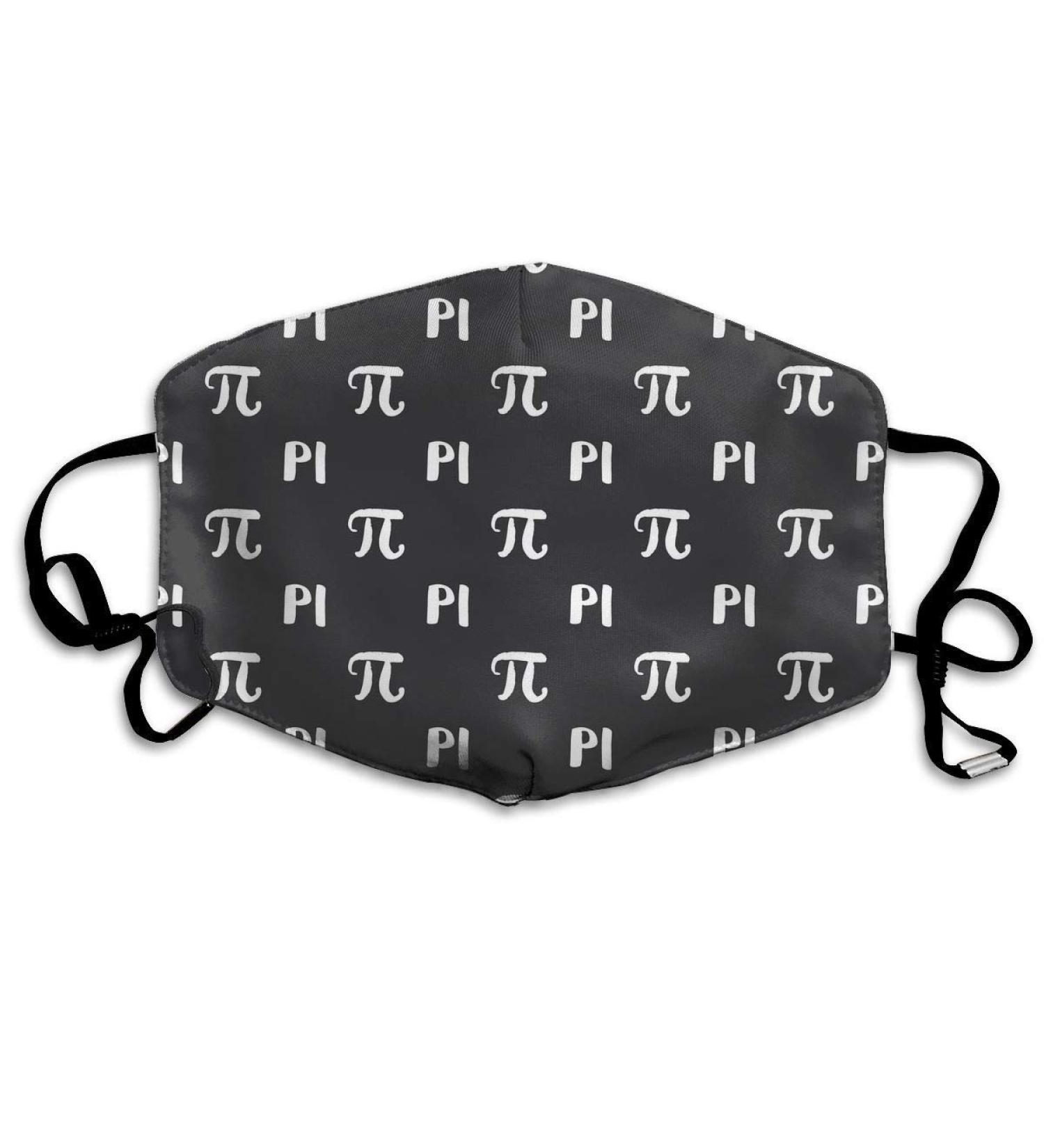 Pi Symbol Washable Reusable Mask Cotton Anti Dust Half Face Mouth Mask For Kids Teens Men Women With Adjustable Ear Loops - Buy Online on GoSupps.com