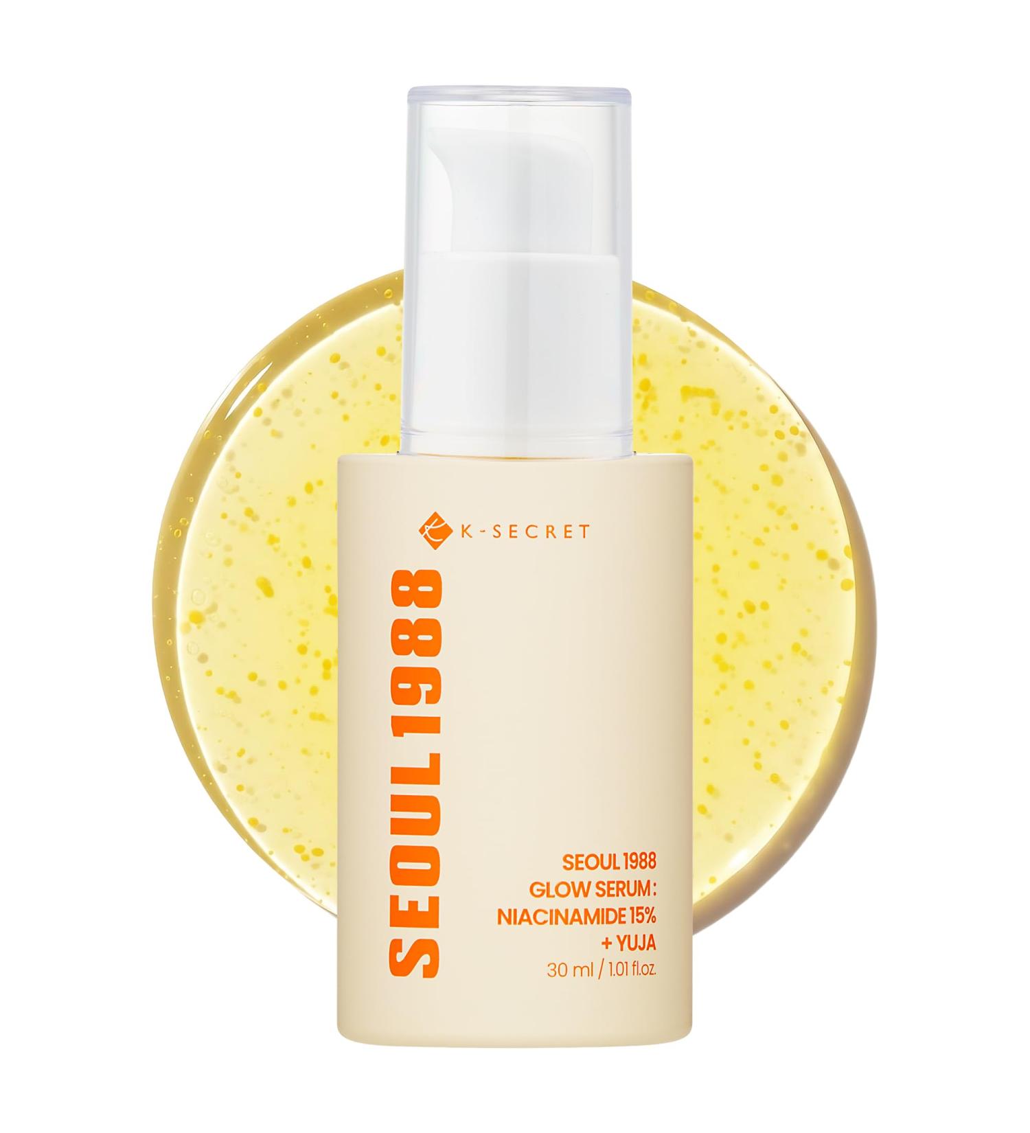 K-SECRET SEOUL 1988 Niacinamide Glow Serum Formulated with 15% Niacinamide and Yuja | Hydrating Facial Serum for Dark Spots Uneven Skin Tone | Korean Skincare 30ml / 1.01 fl oz - Buy Online on GoSupps.com