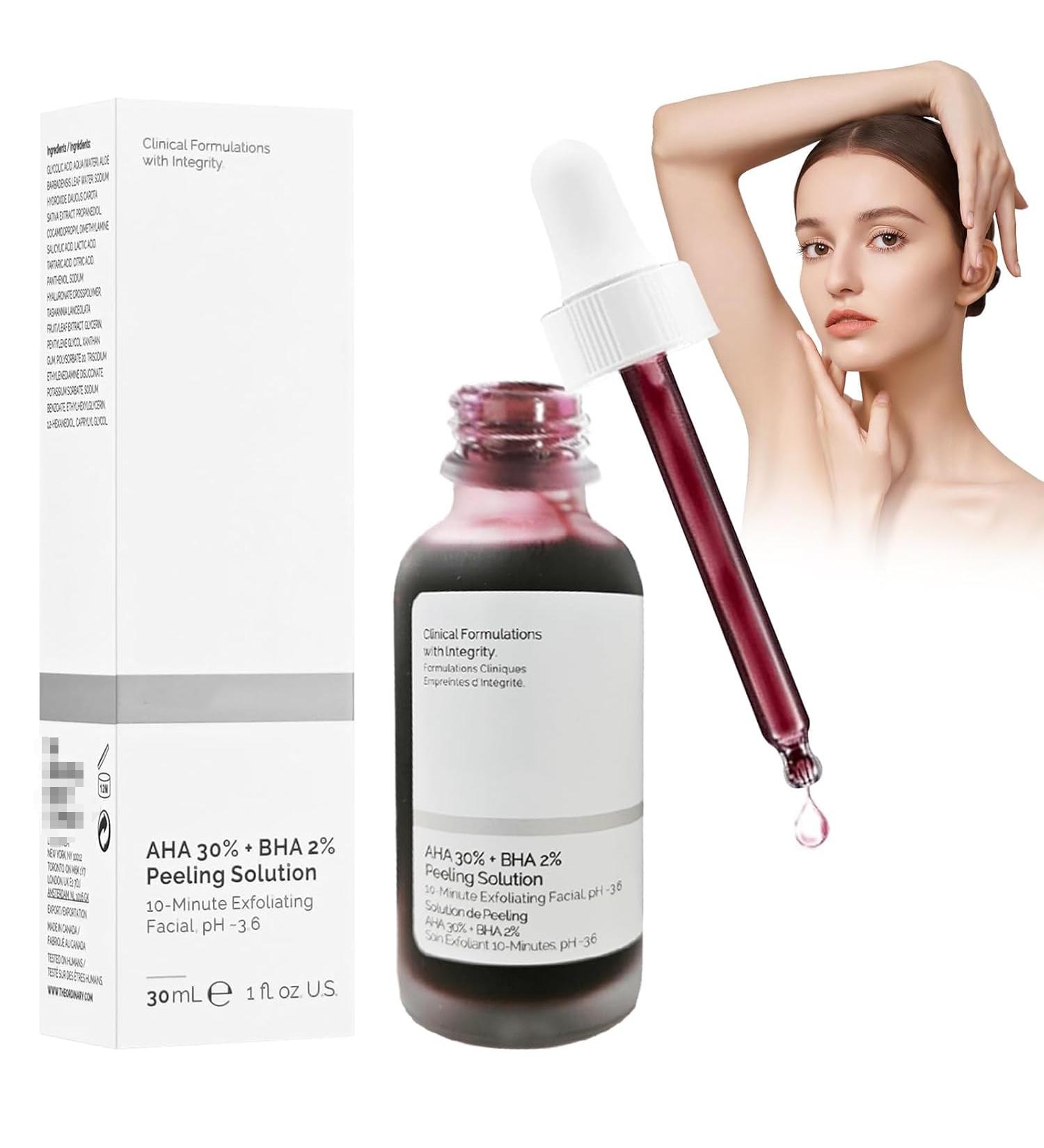 ARONRAVE AHA 30% + BHA 2% Peeling Solution Fruit Acid Exfoliating Face Scrub Liquid Exfoliating Face Scrub Salicylic Acid Liquid for Even Smooth Skin - Buy Online on GoSupps.com